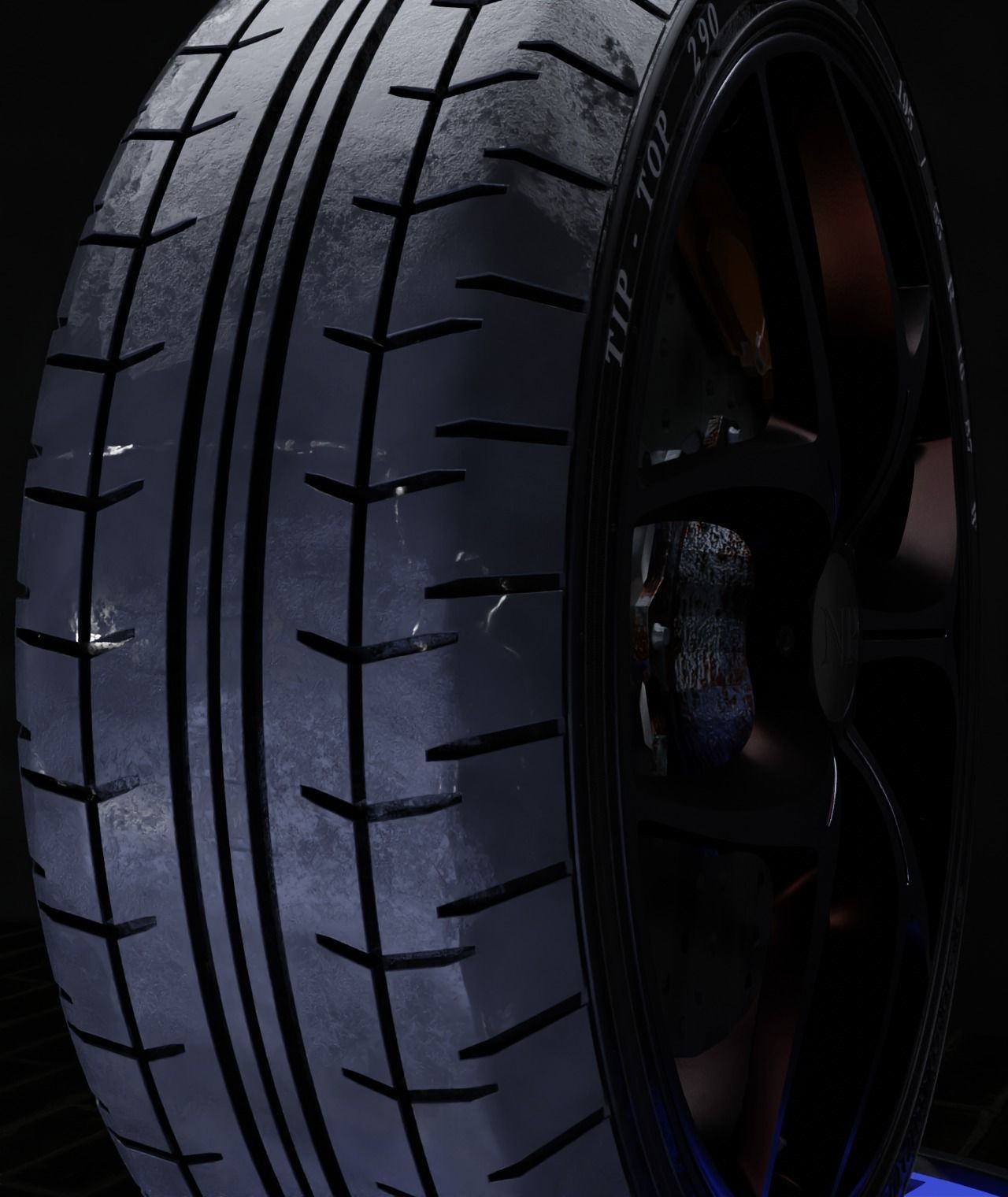 Car Tire Set Tip-Top 290 model 3D model_7