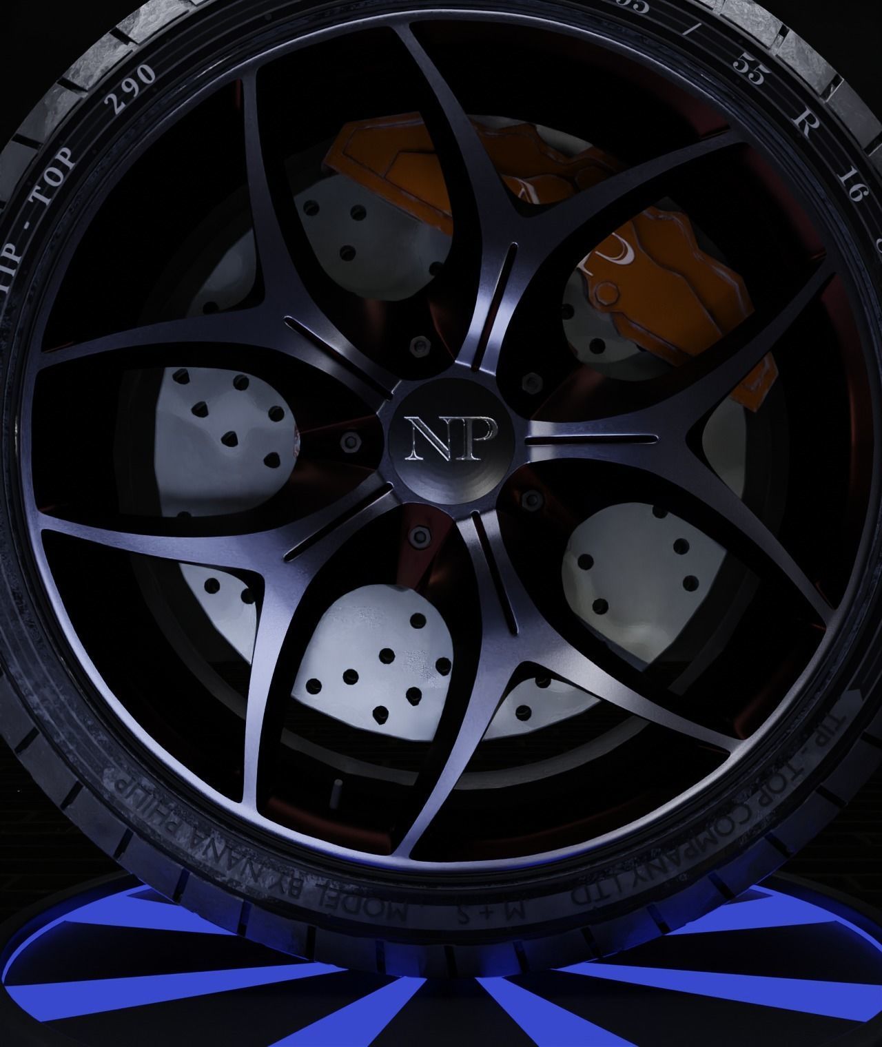 Car Tire Set Tip-Top 290 model 3D model_4