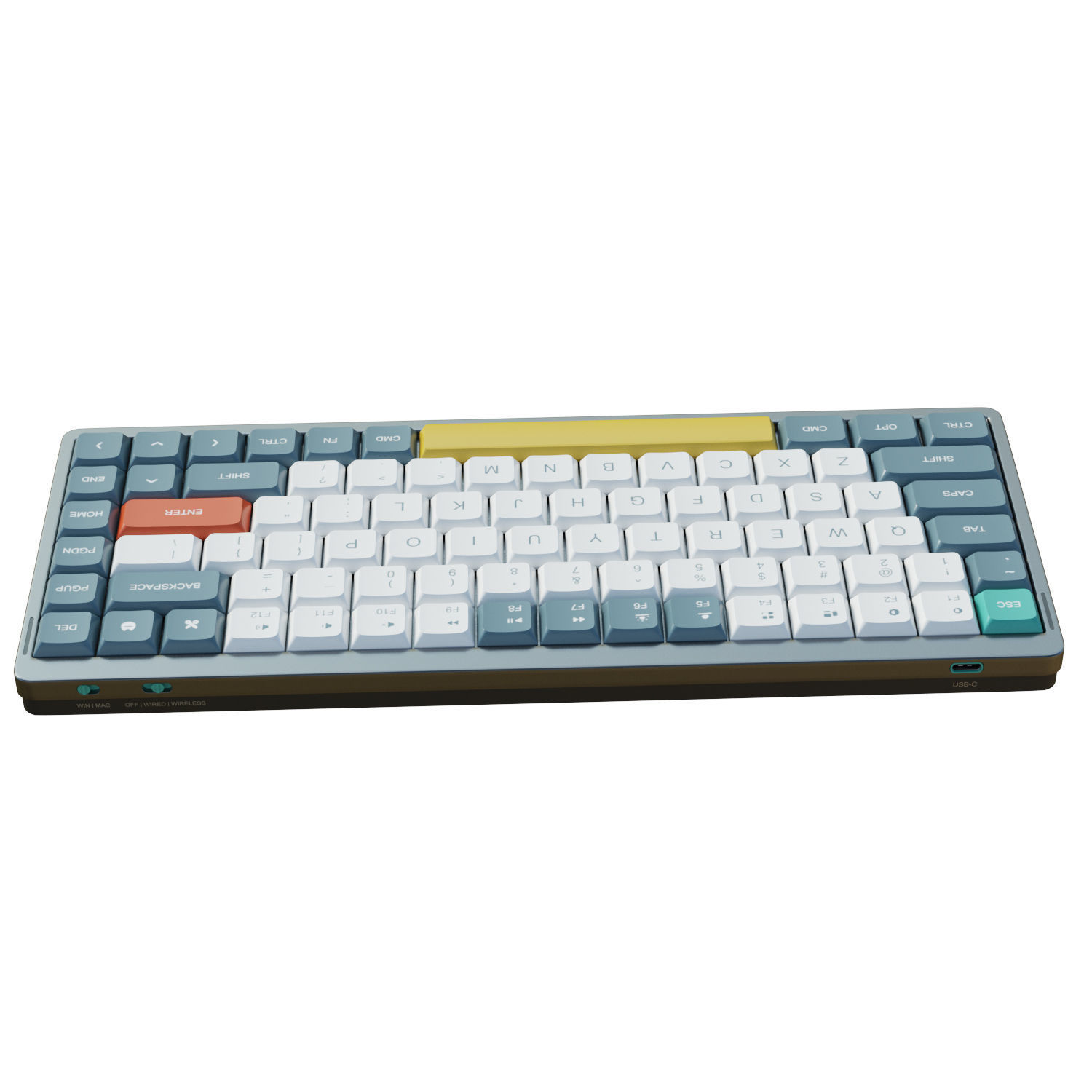Nuphy AIR75 Keyboard Low-poly 3D model_8