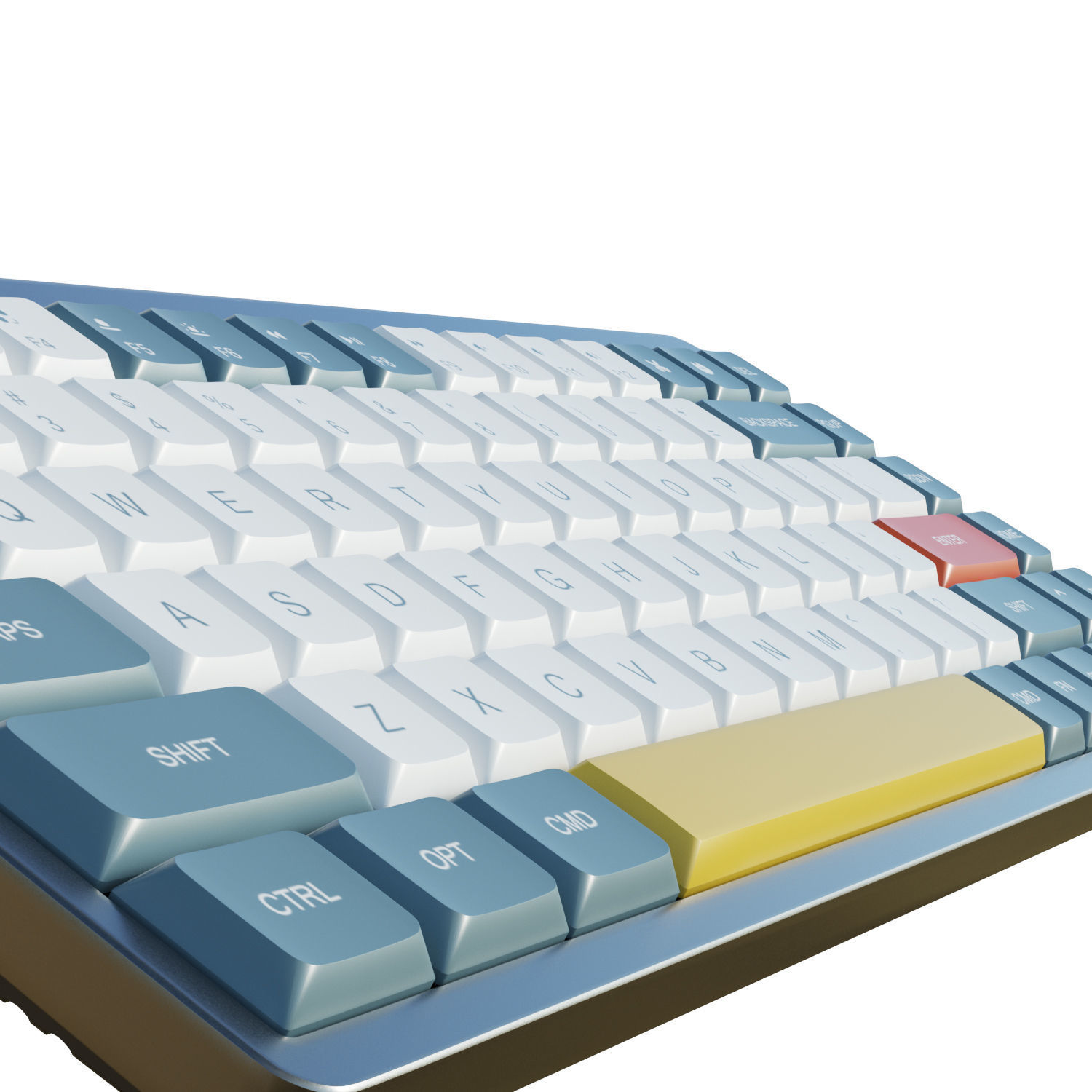 Nuphy AIR75 Keyboard Low-poly 3D model_11