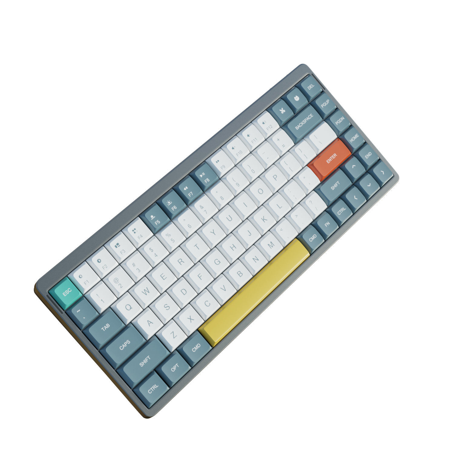 Nuphy AIR75 Keyboard Low-poly 3D model_3