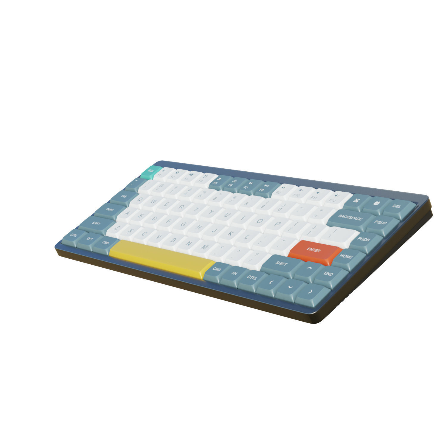 Nuphy AIR75 Keyboard Low-poly 3D model_6