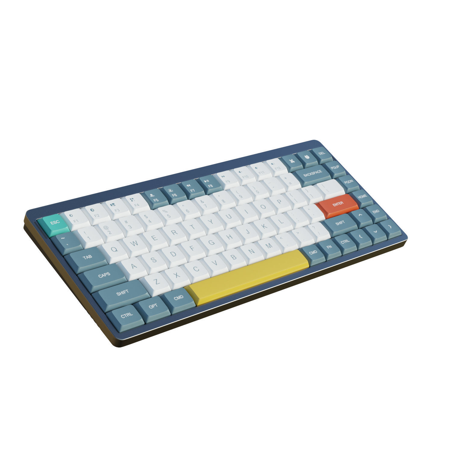 Nuphy AIR75 Keyboard Low-poly 3D model_2