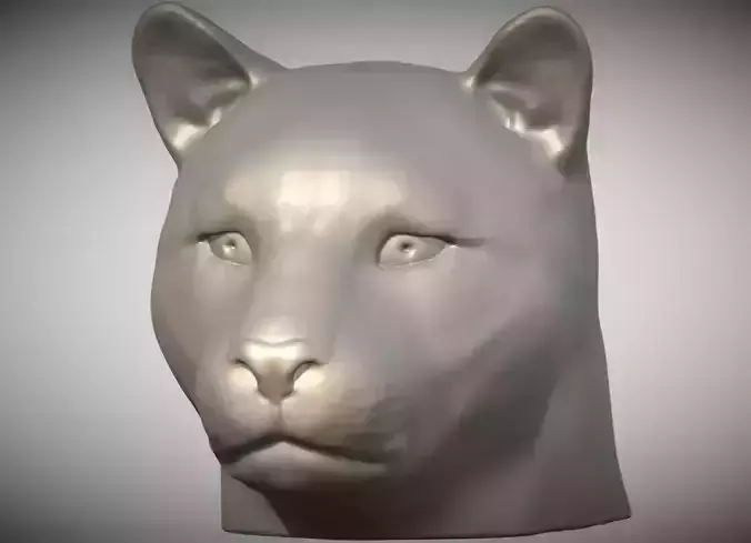 Leopard head for 3D printing 3D print model