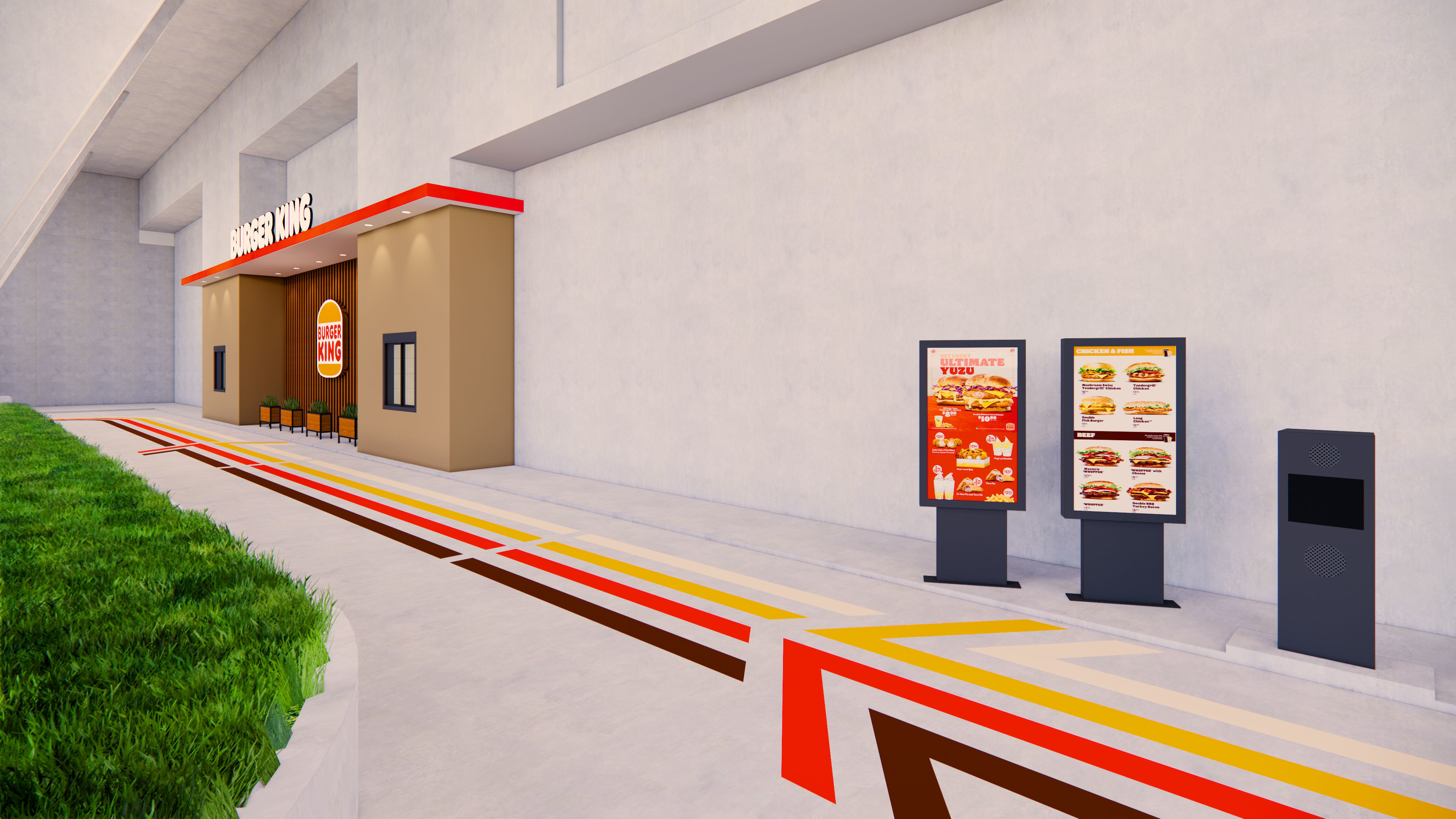 Detailed Burger King Restaurant - Royal Design 1 3D model_6