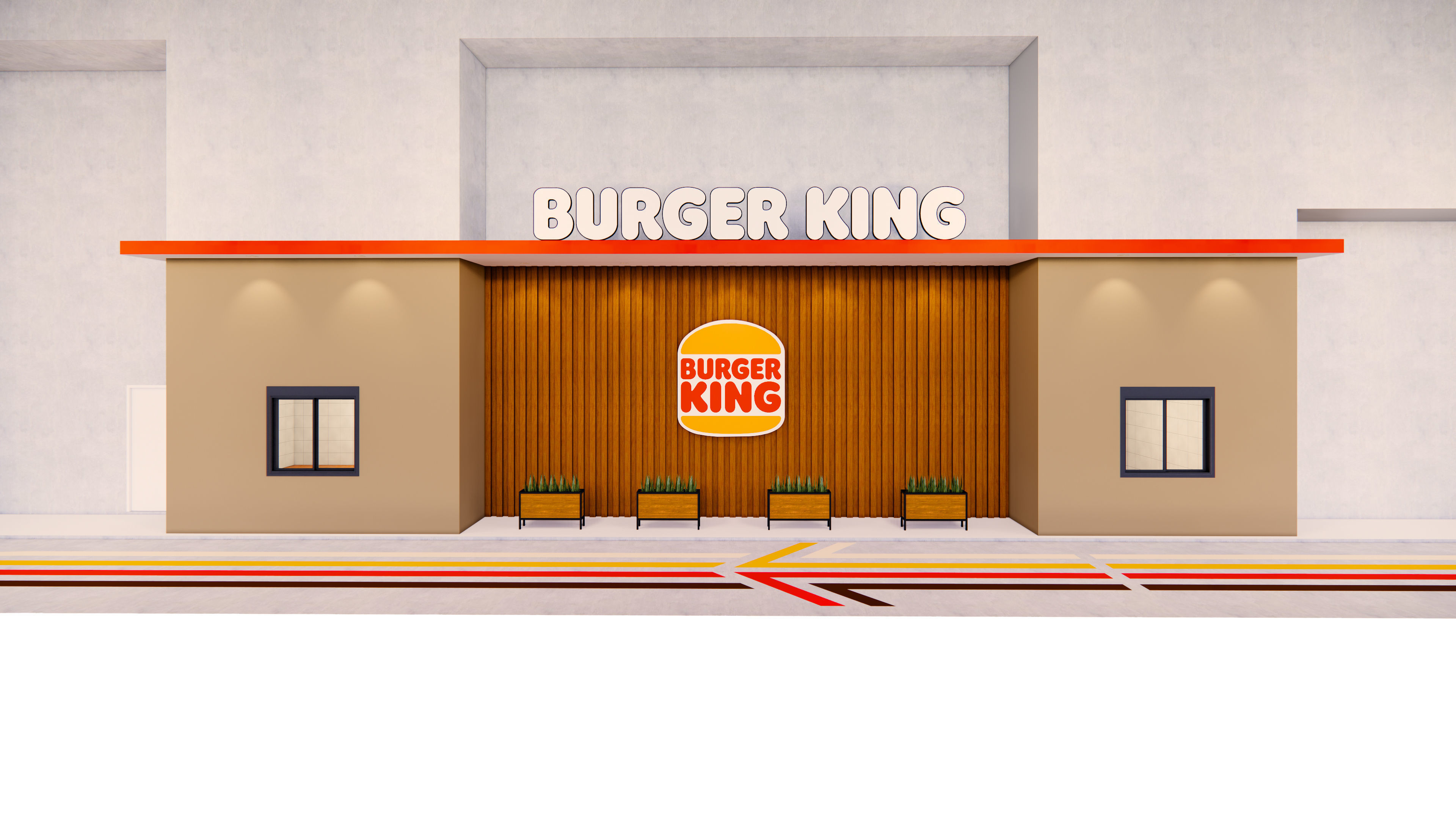 Detailed Burger King Restaurant - Royal Design 1 3D model_4