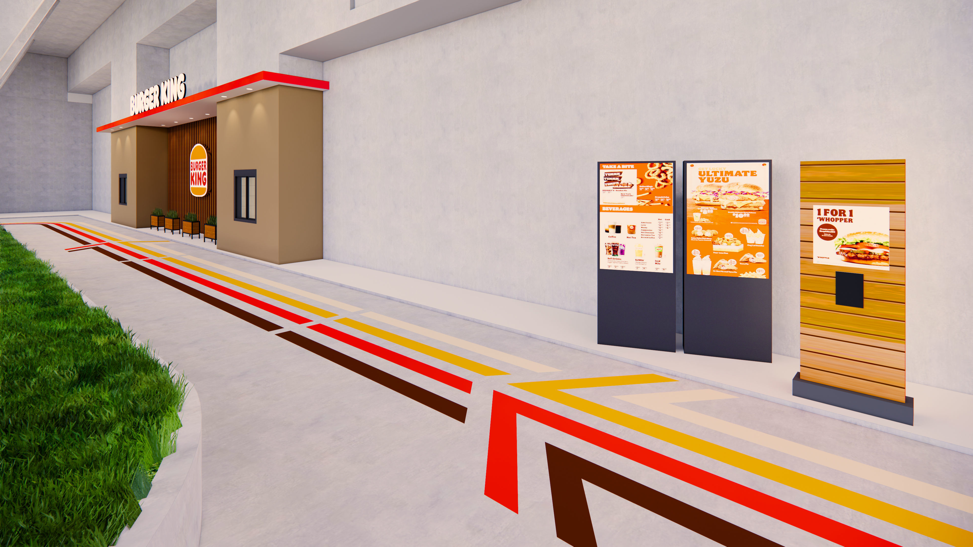 Detailed Burger King Restaurant - Royal Design 1 3D model_3