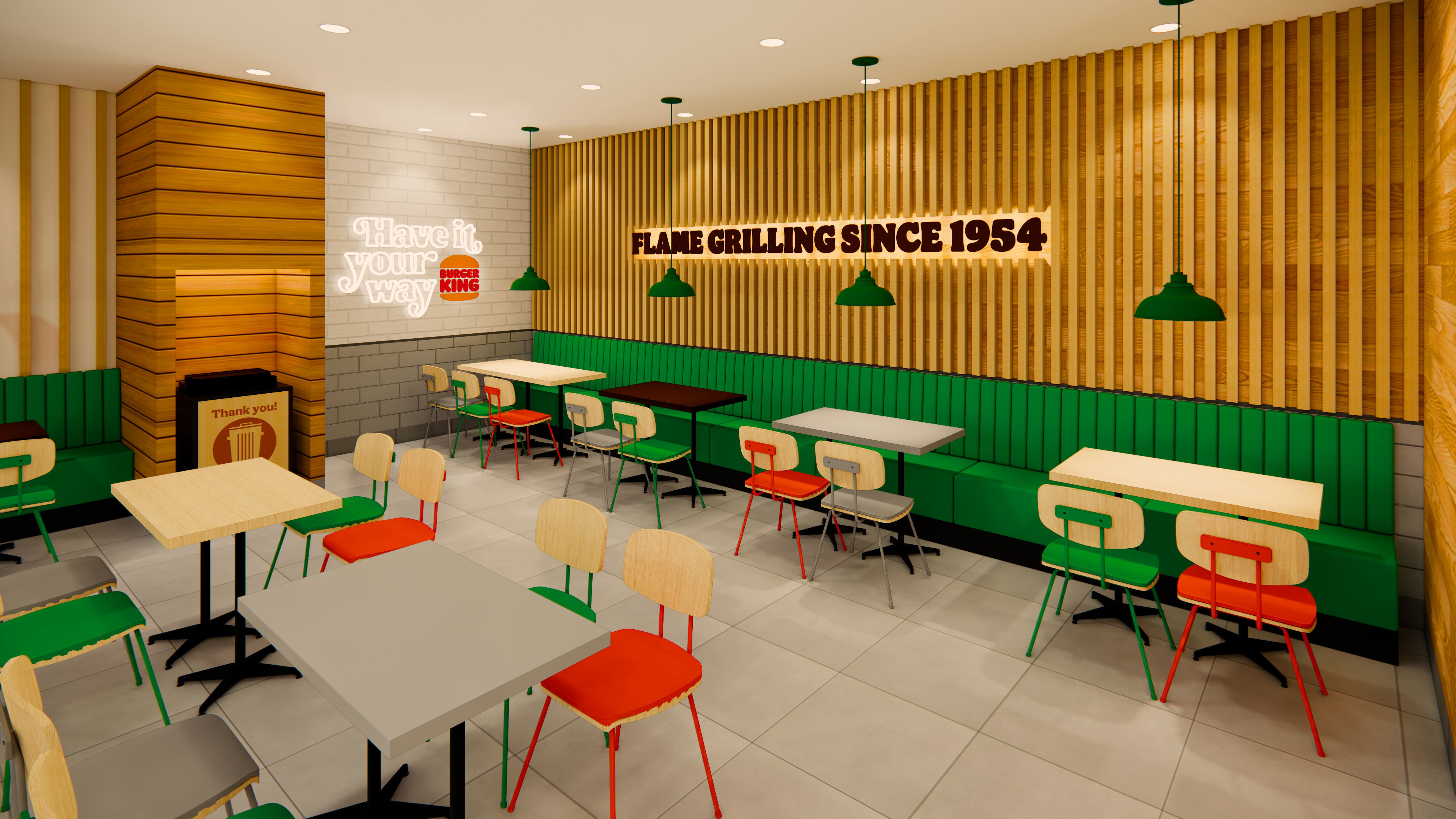 Detailed Burger King Restaurant - Royal Design 1 3D model_9
