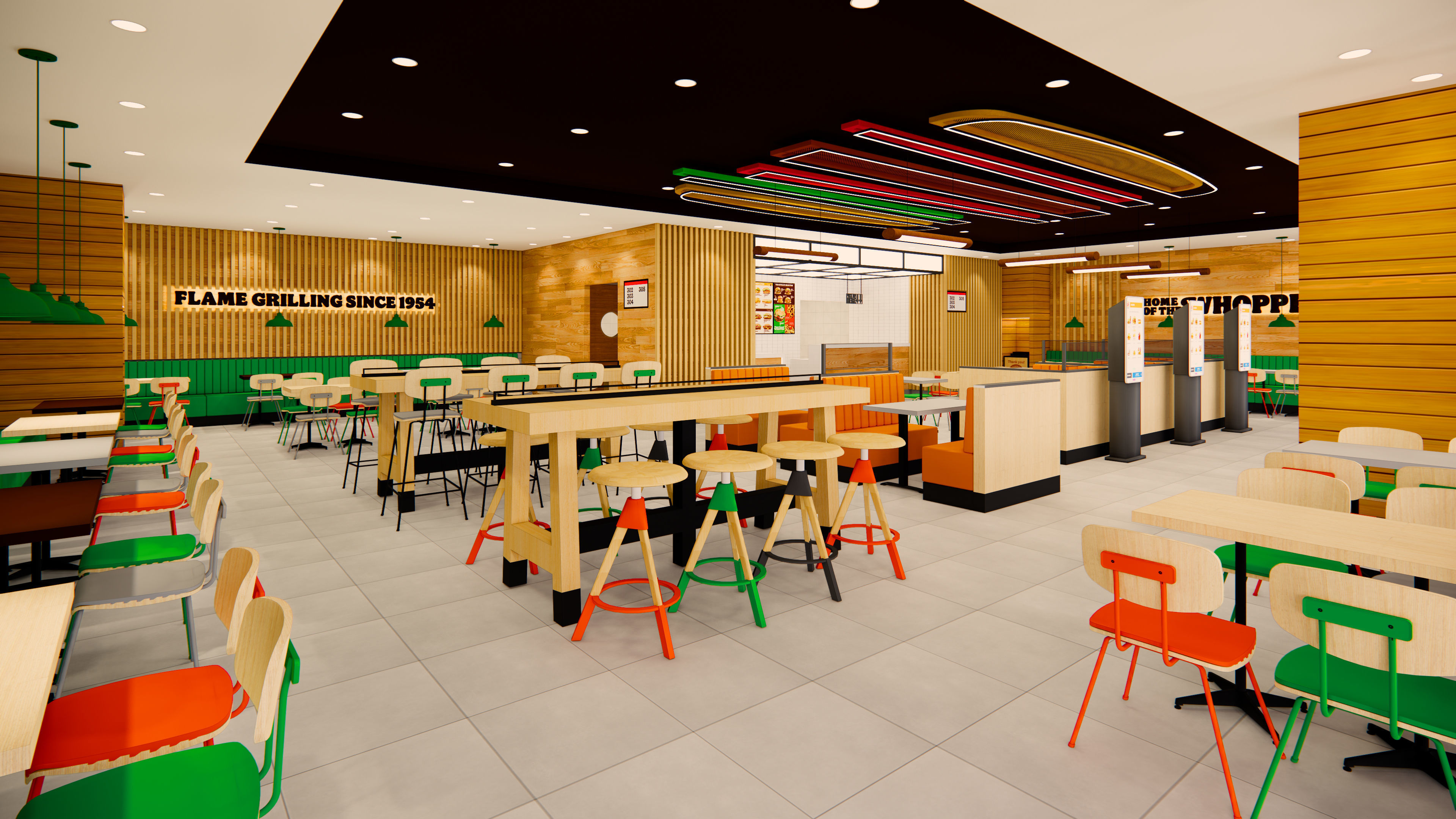 Detailed Burger King Restaurant - Royal Design 1 3D model_5