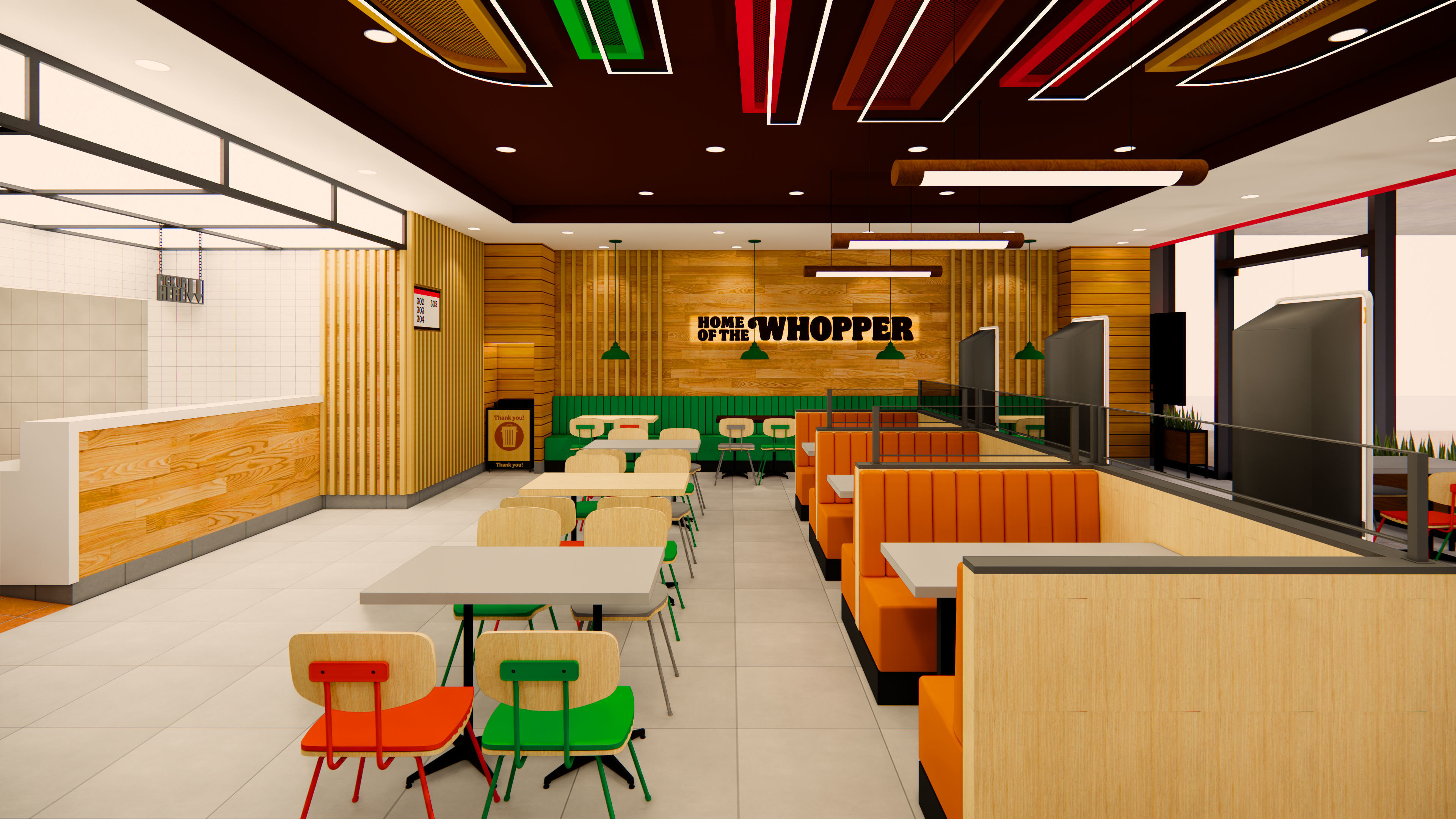 Detailed Burger King Restaurant - Royal Design 1 3D model_11