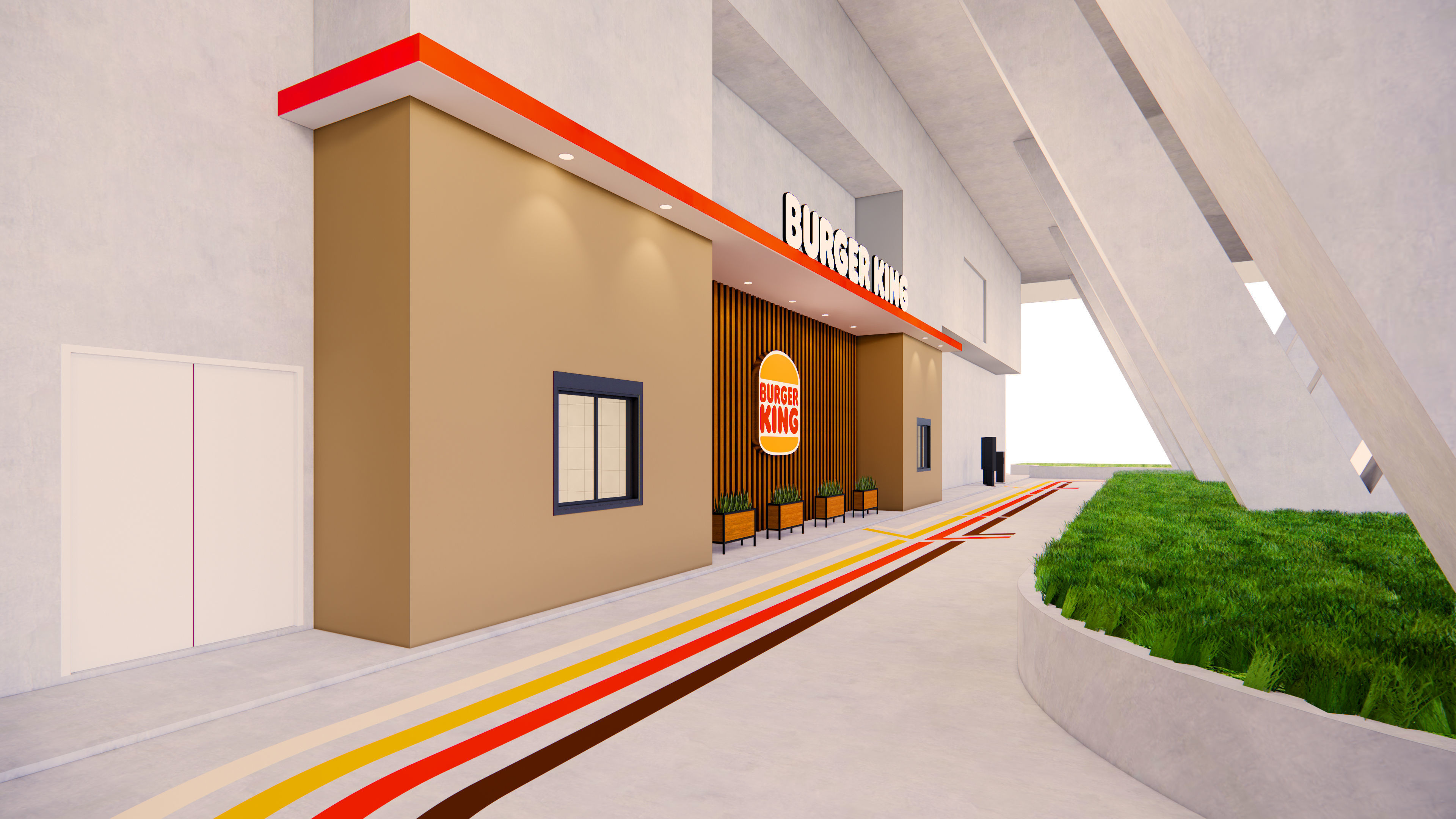 Detailed Burger King Restaurant - Royal Design 1 3D model_8