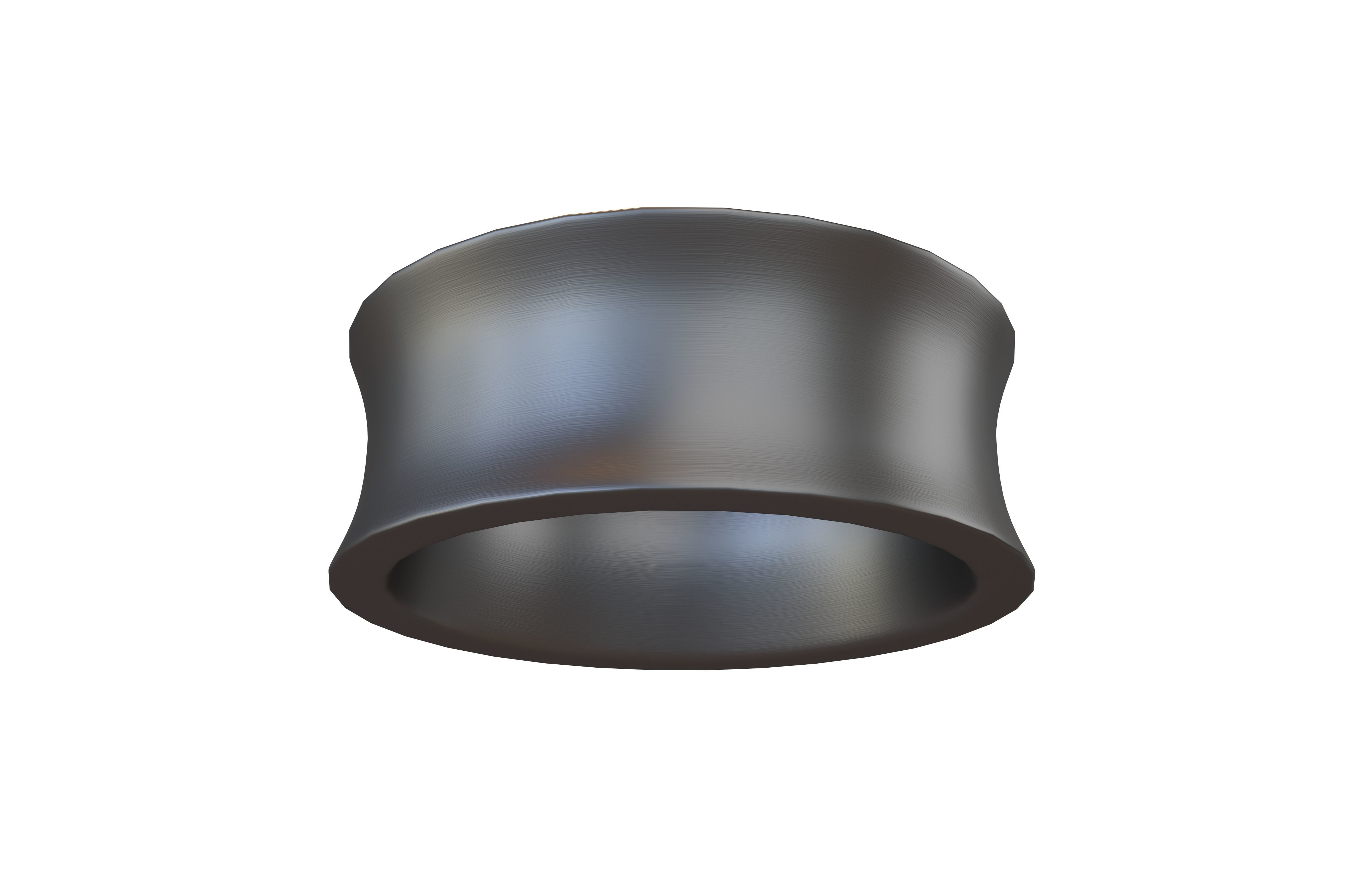 Simple Concave Ring V1 004 Low-poly 3D model_3