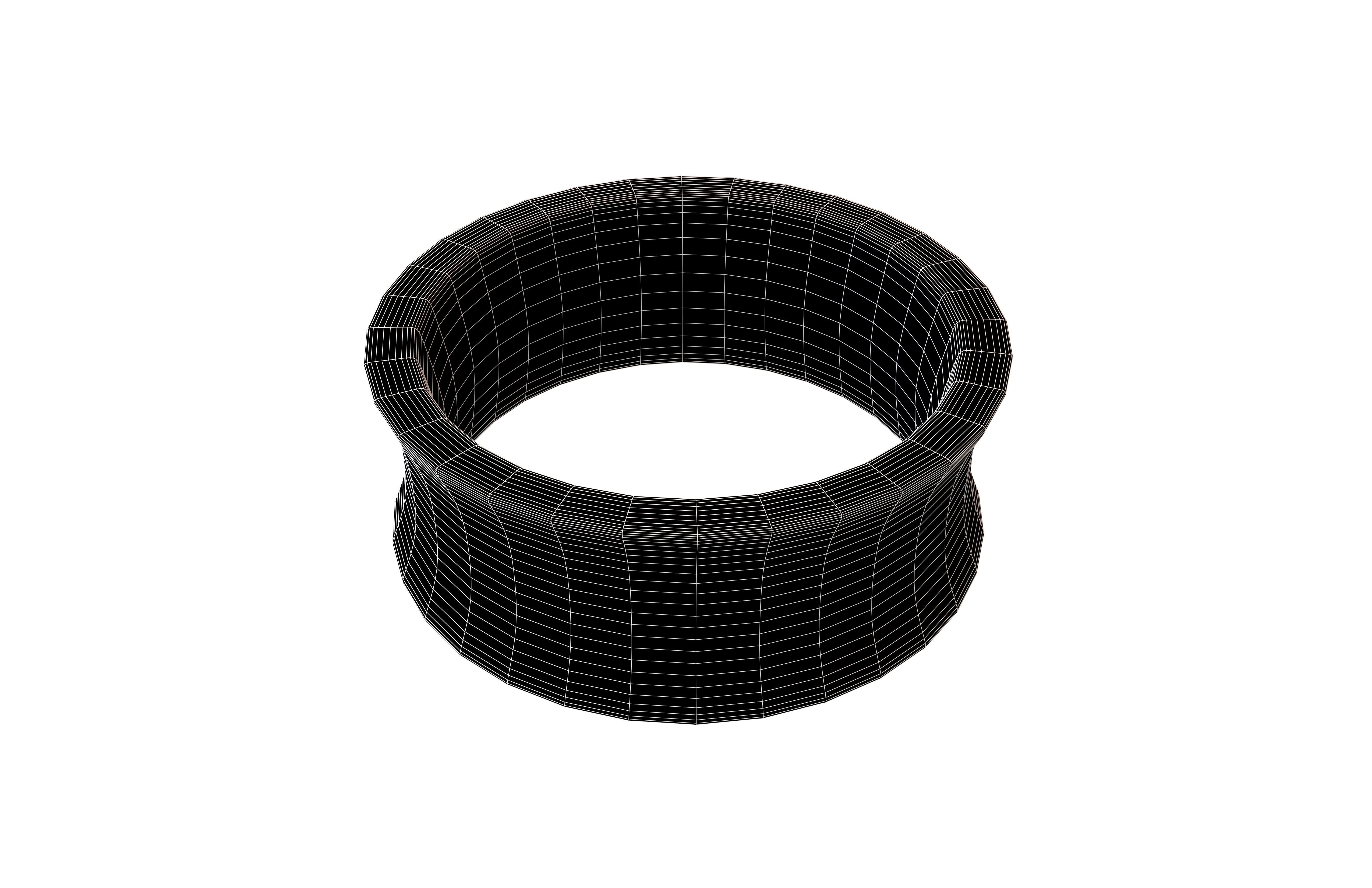 Simple Concave Ring V1 004 Low-poly 3D model_7