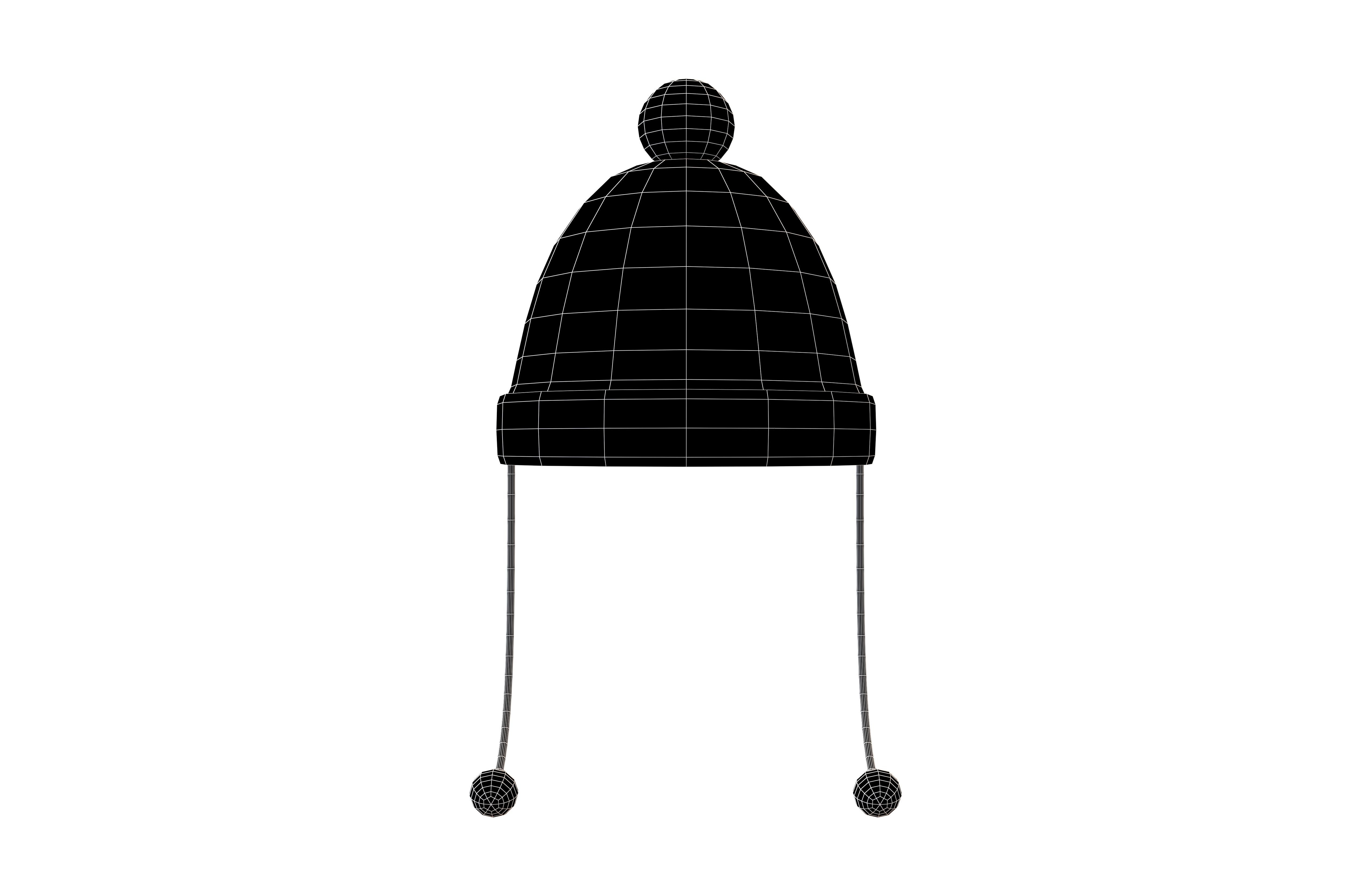 Winter Hat V1 001 Low-poly 3D model_5
