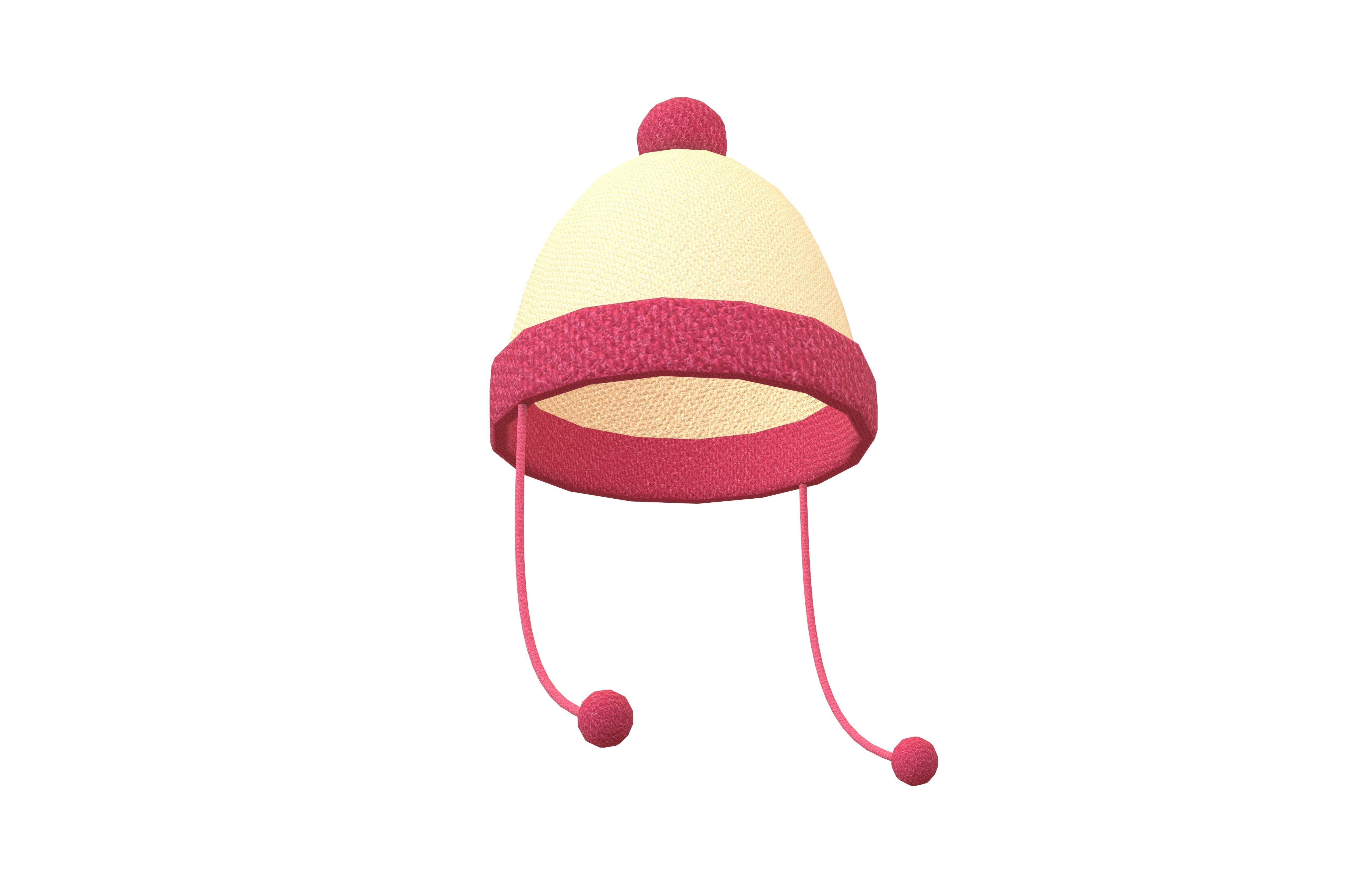 Winter Hat V1 001 Low-poly 3D model_3