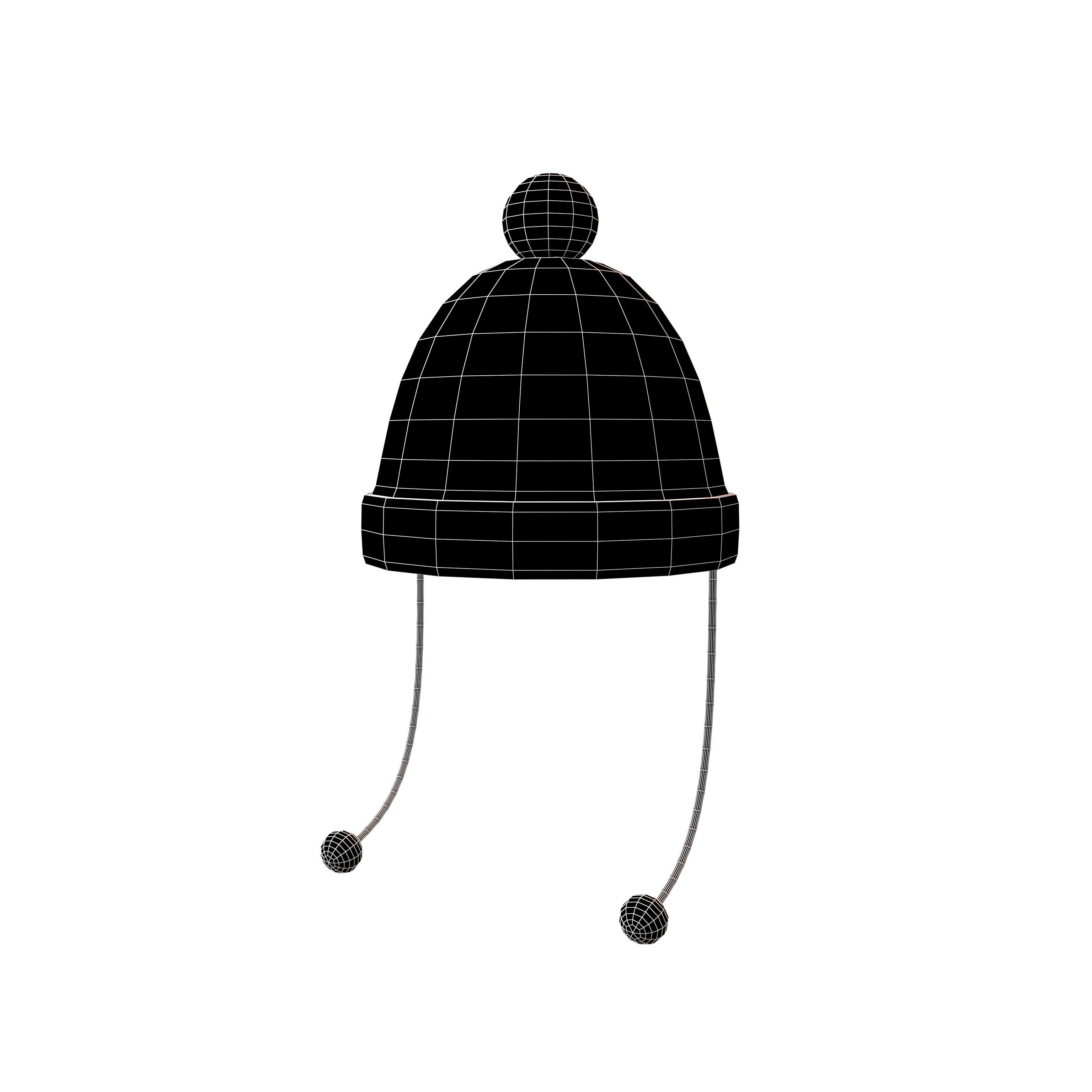 Winter Hat V1 001 Low-poly 3D model_4