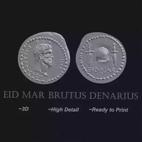 Eid Mar Brutus Denarius Silver Coin