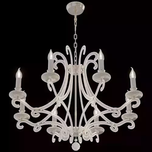 French Cast Metal Chandelier-001