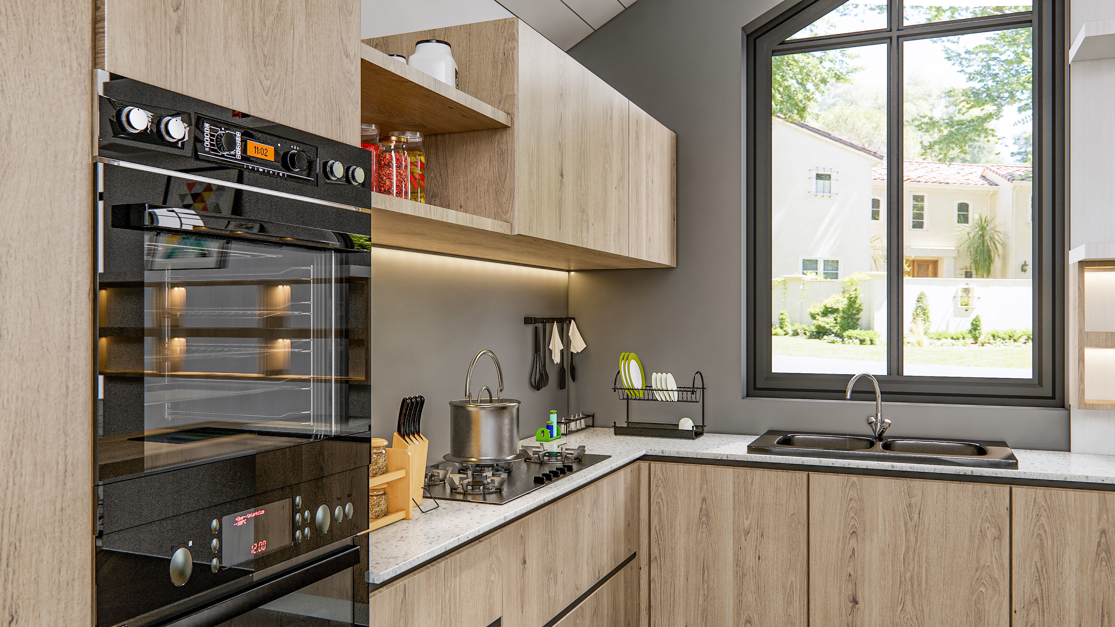 Kitchen Modern interior 0036 3D model_6