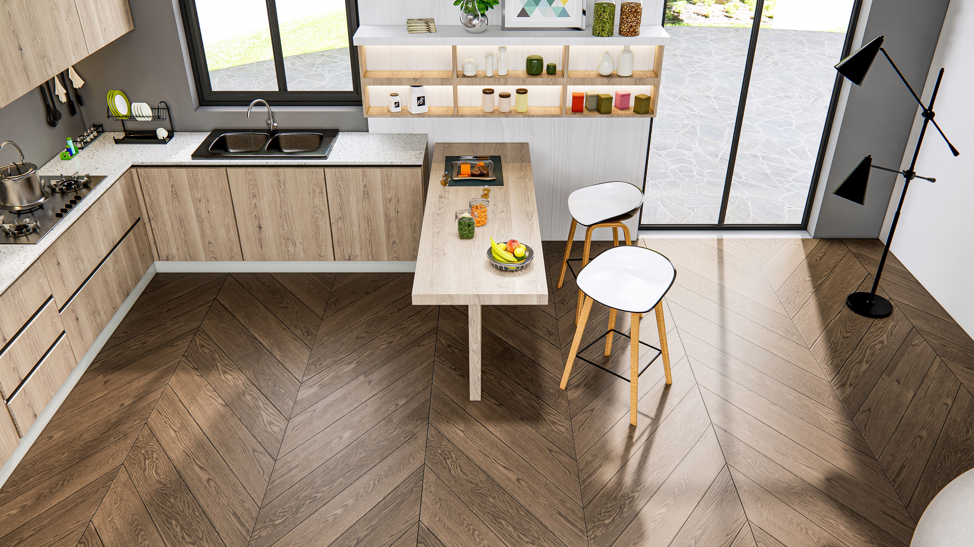 Kitchen Modern interior 0036 3D model_9