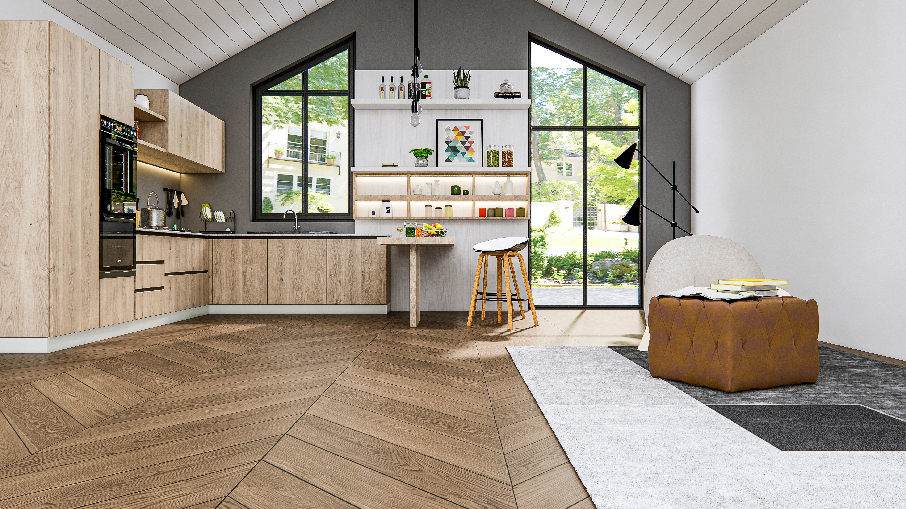 Kitchen Modern interior 0036 3D model_16