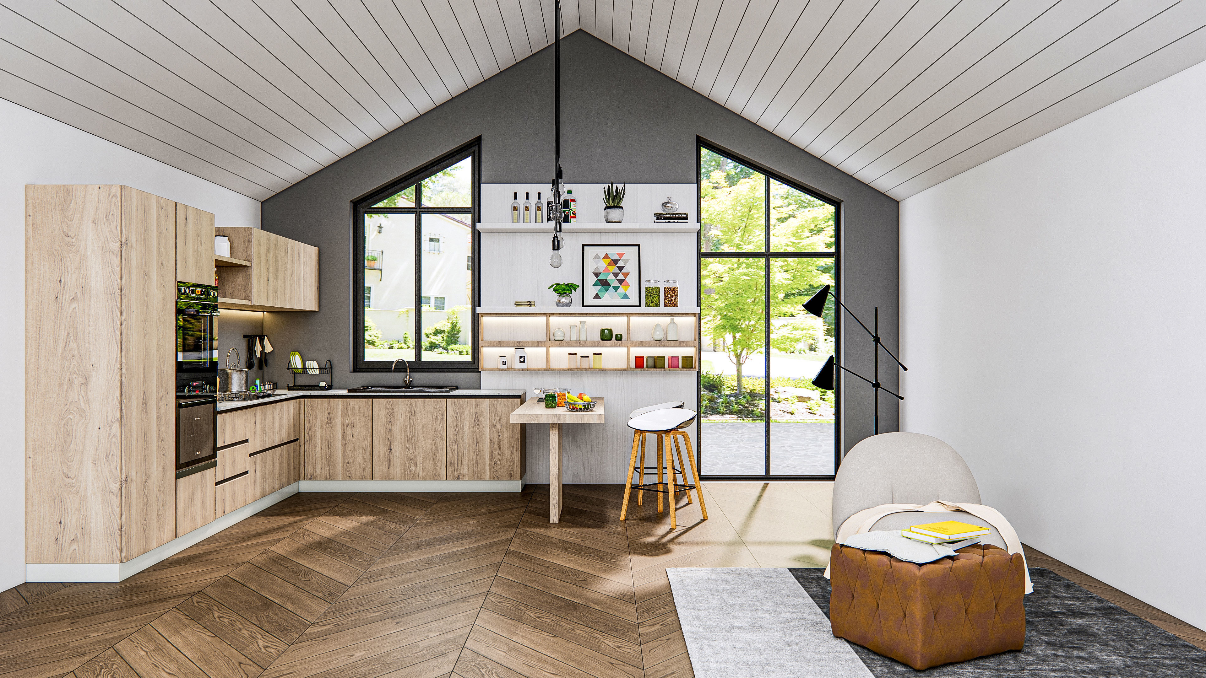 Kitchen Modern interior 0036 3D model_4