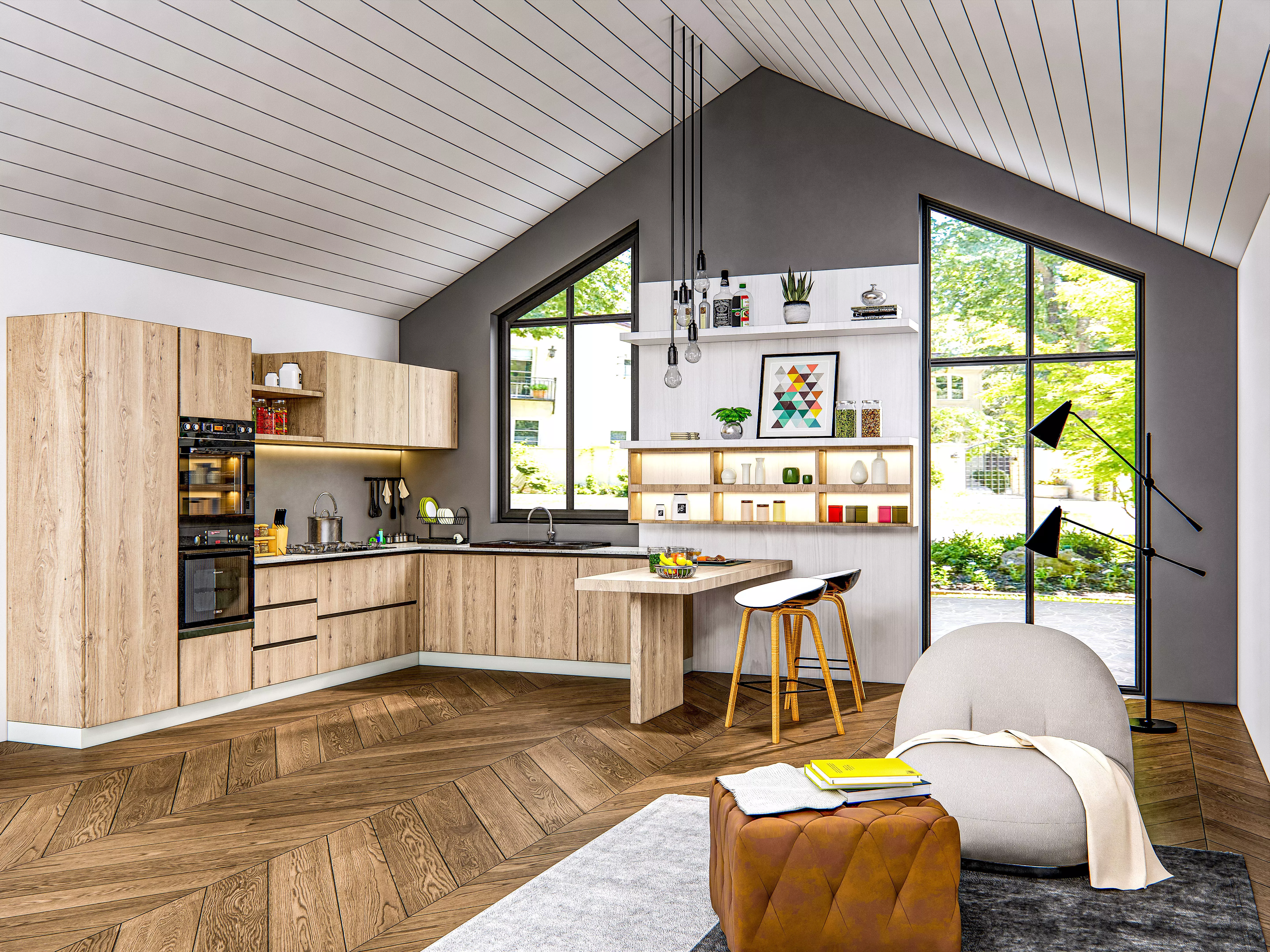 Kitchen Modern interior 0036 3D model_0