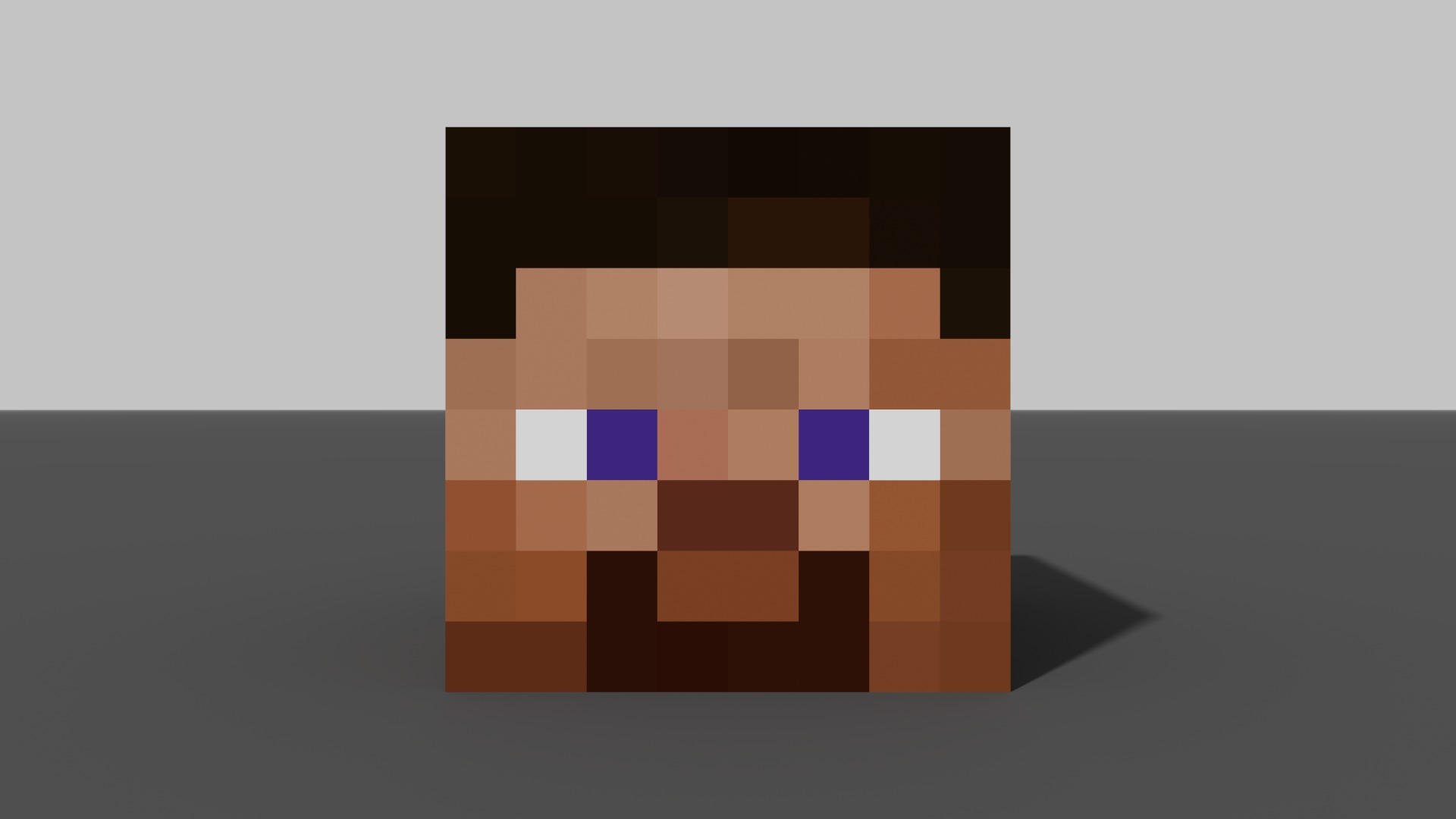MineCraft Steve head model Low-poly 3D model_12