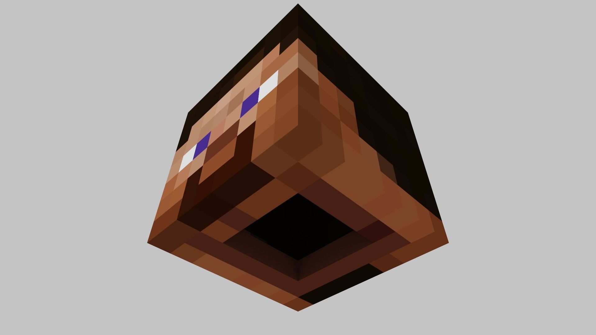 MineCraft Steve head model Low-poly 3D model_9