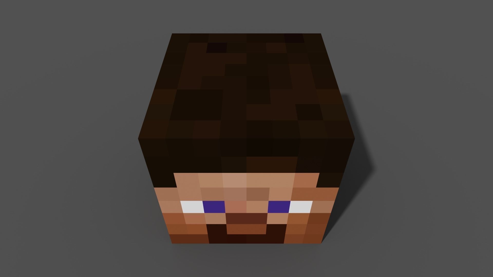 MineCraft Steve head model Low-poly 3D model_3