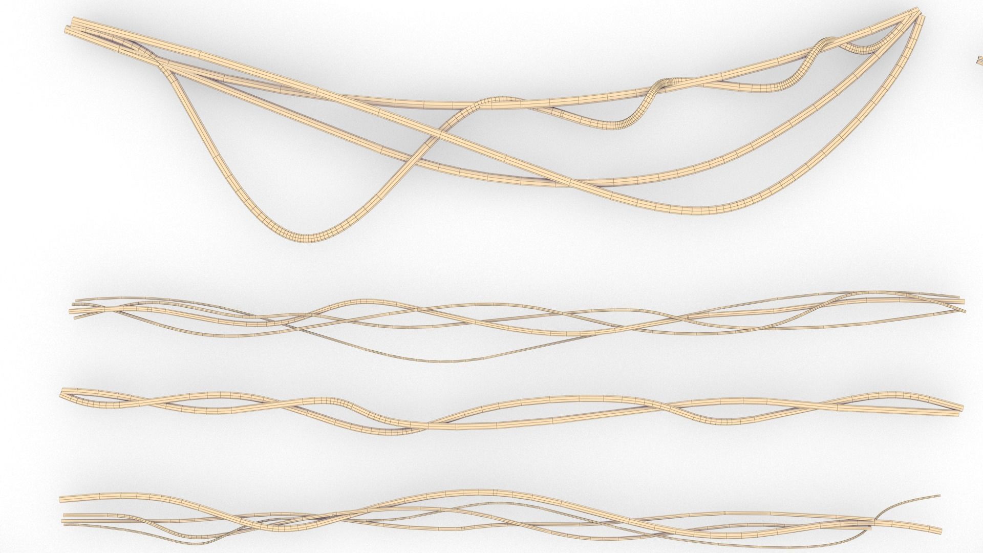 Rope Set 01 Low-poly 3D model_7