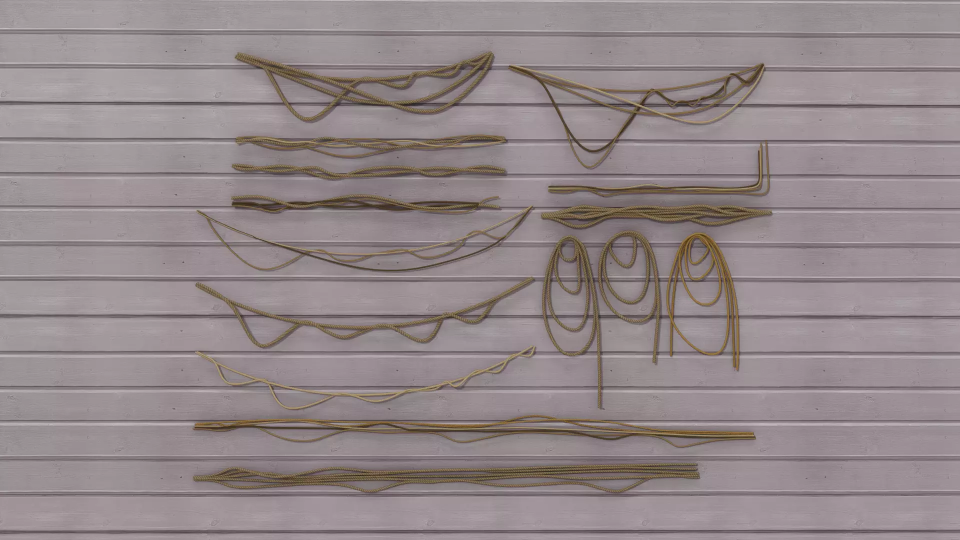 Rope Set 01 Low-poly 3D model_0