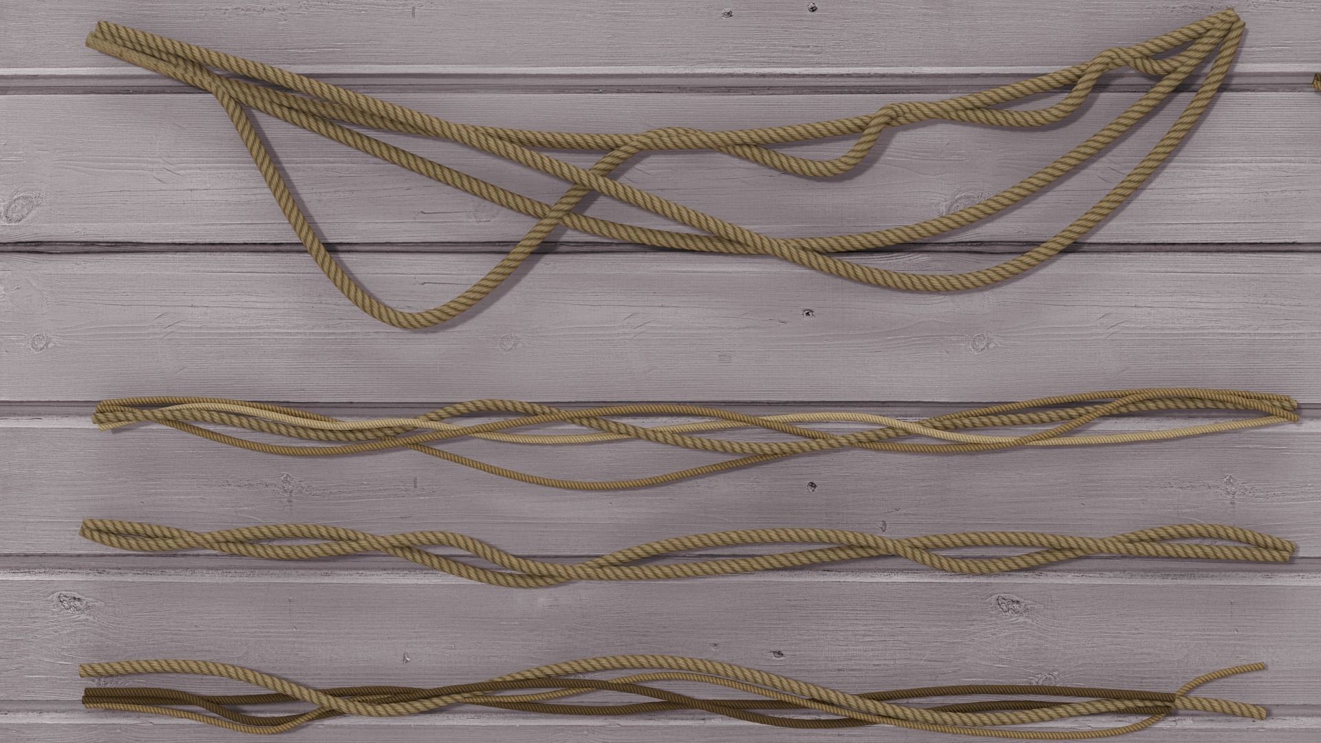 Rope Set 01 Low-poly 3D model_2