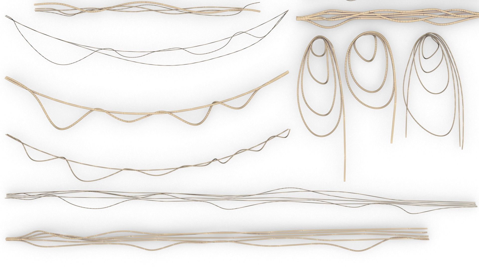 Rope Set 01 Low-poly 3D model_8