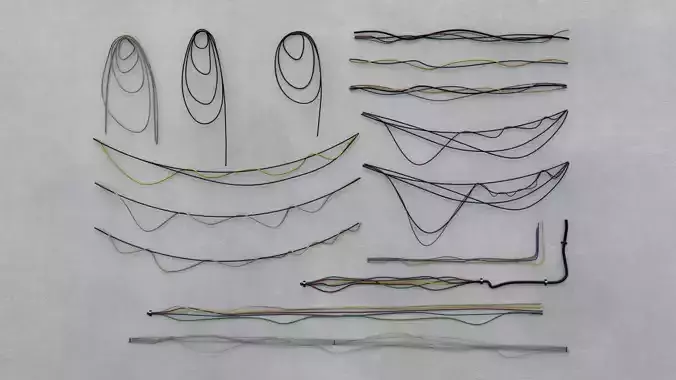 Wire Set 01 Low-poly 3D model
