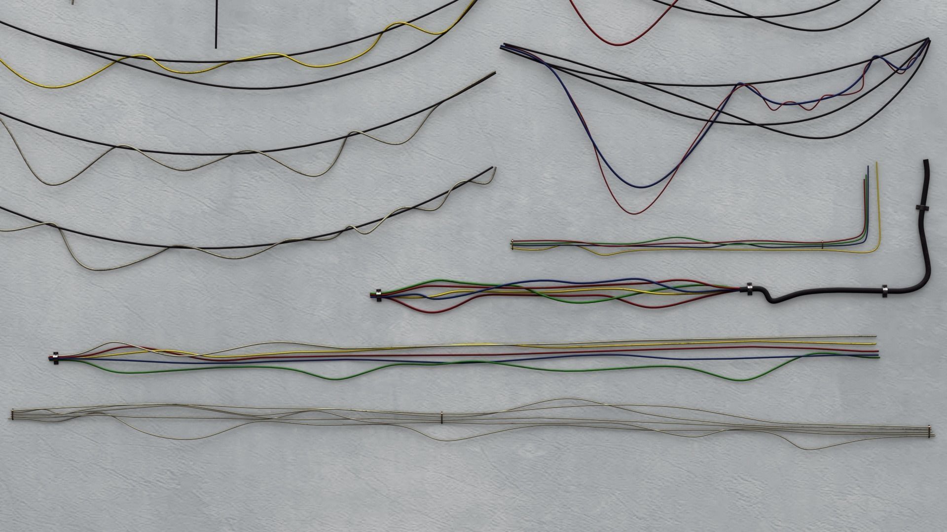 Wire Set 01 Low-poly 3D model_4