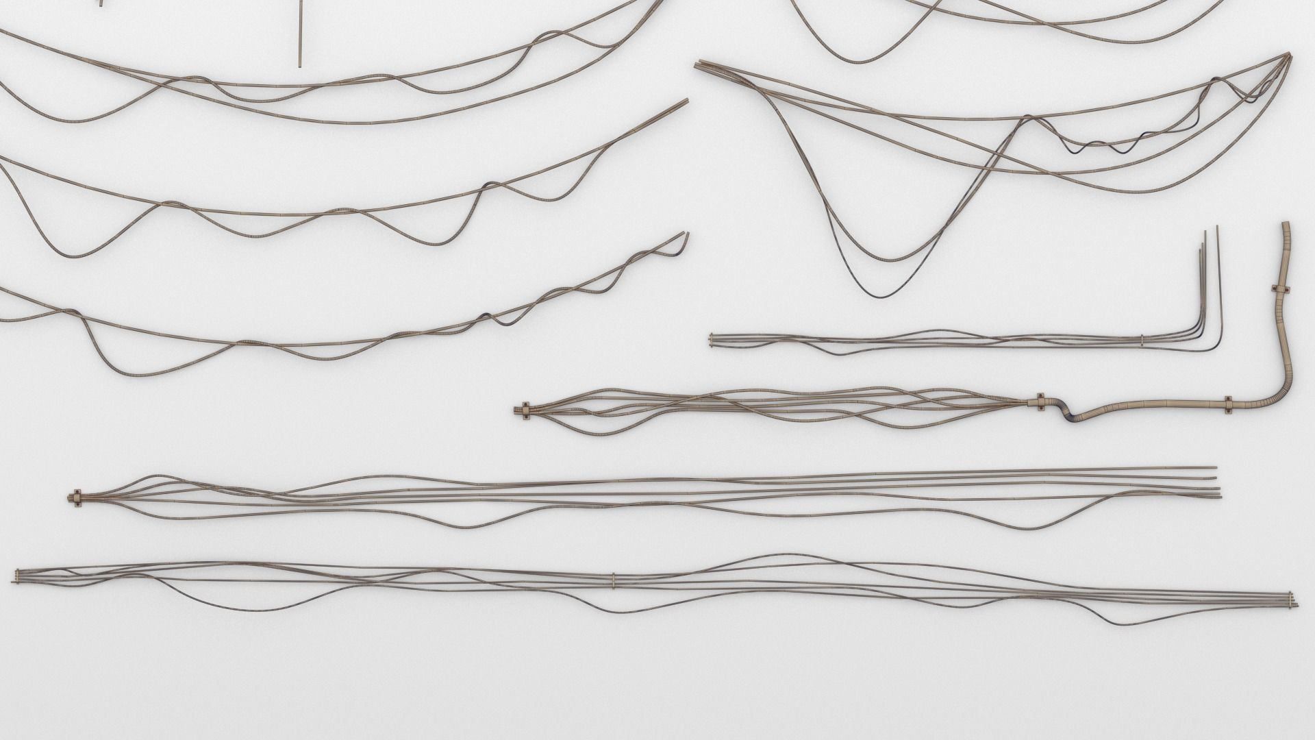 Wire Set 01 Low-poly 3D model_9