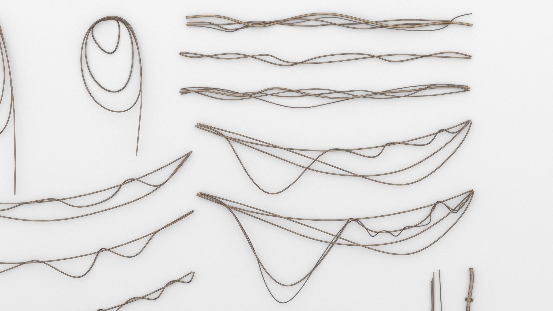 Wire Set 01 Low-poly 3D model_8