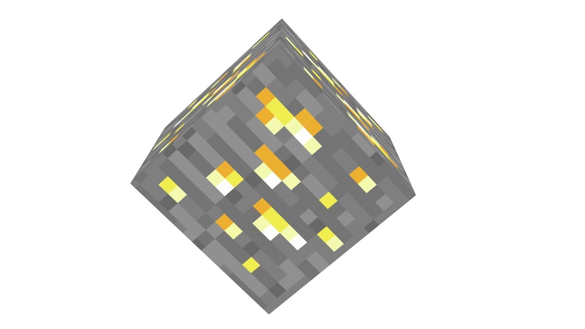 Minecraft Gold 3D model_4