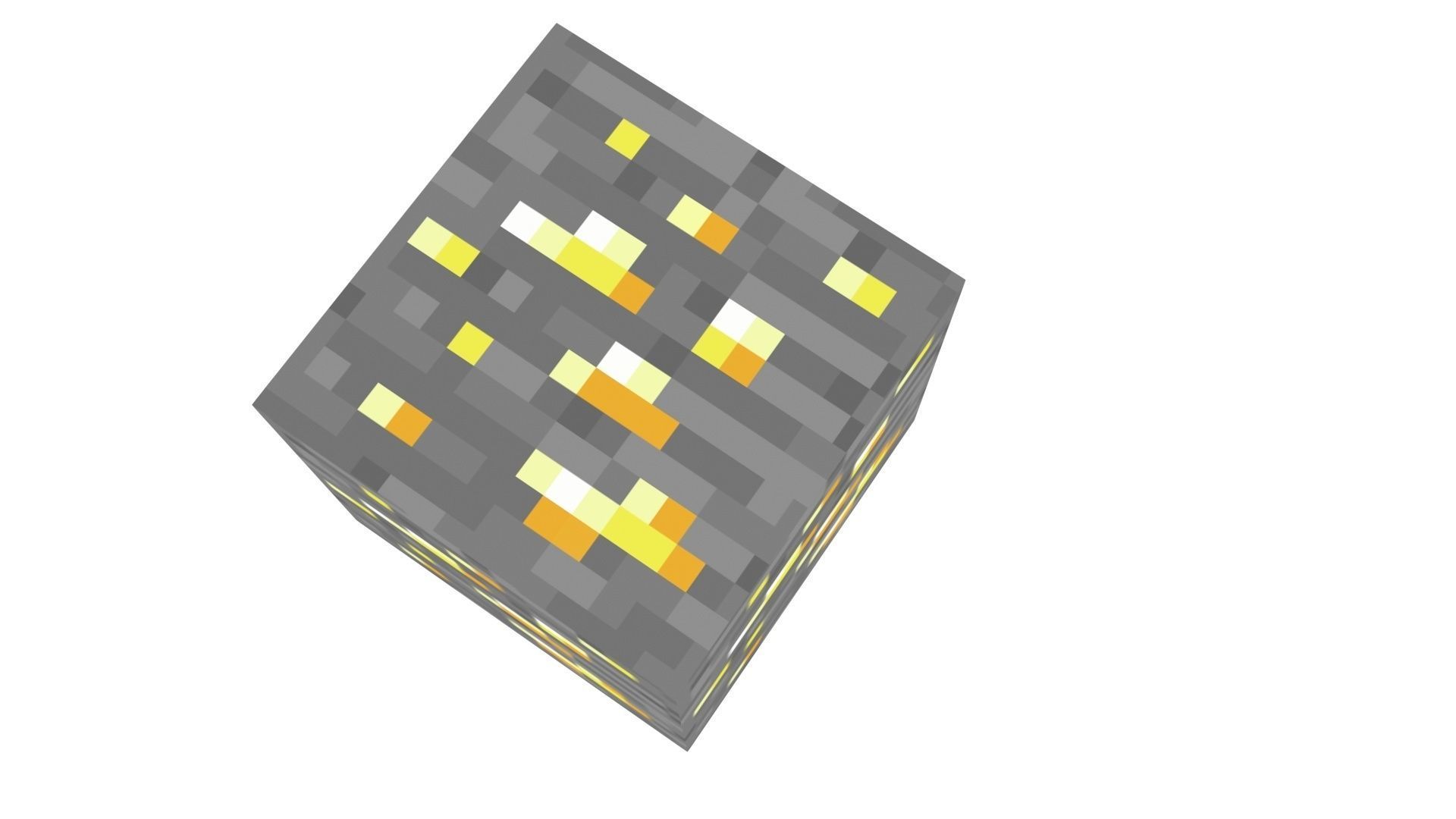 Minecraft Gold 3D model_1