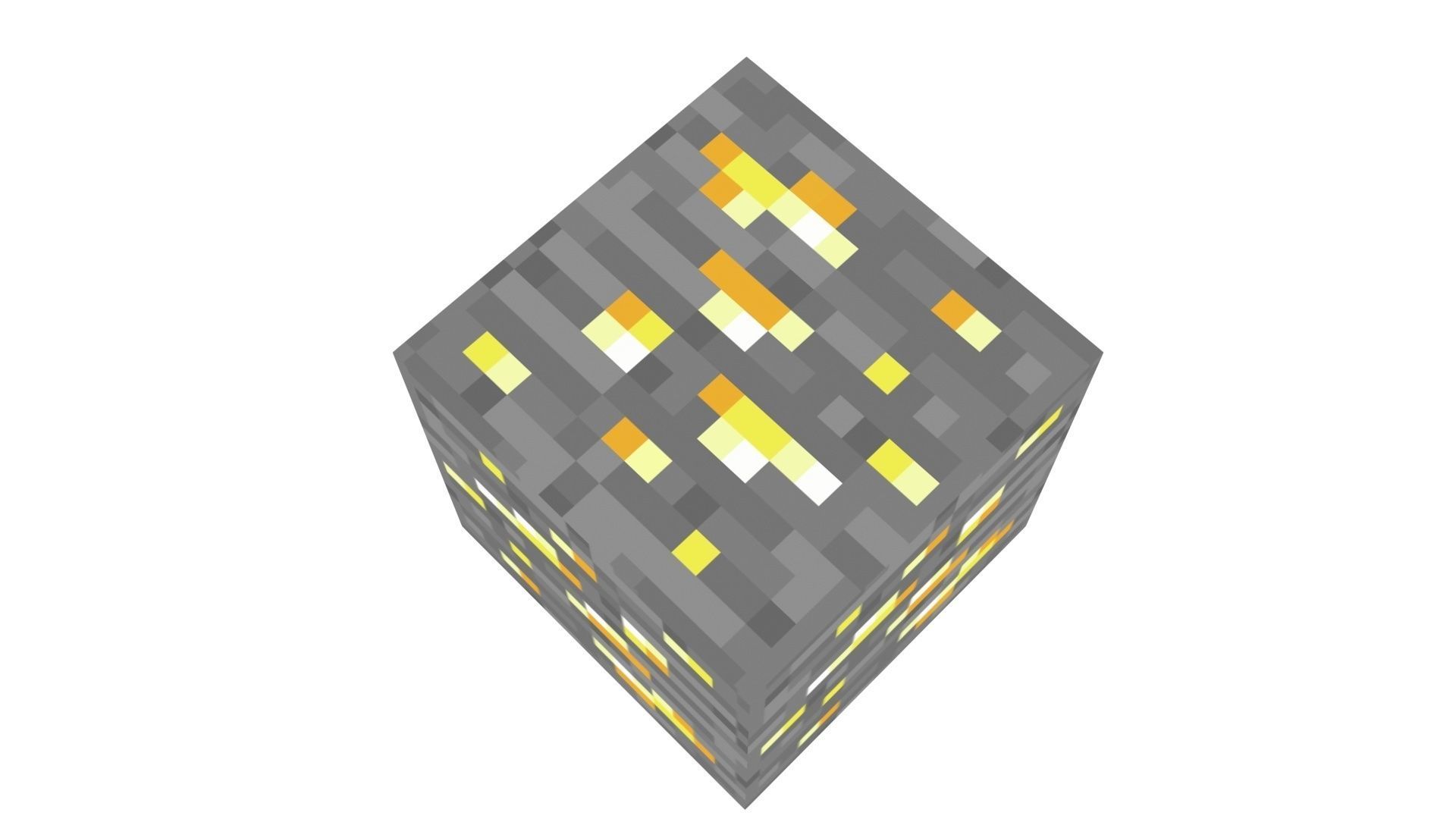 Minecraft Gold 3D model_3