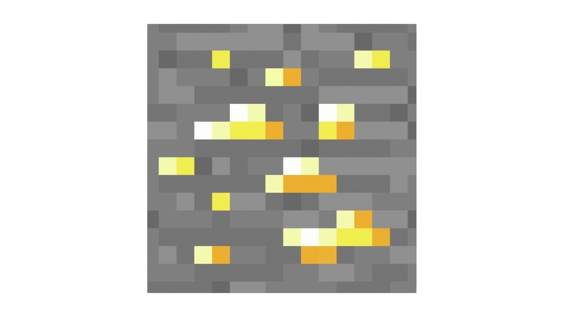 Minecraft Gold 3D model_6