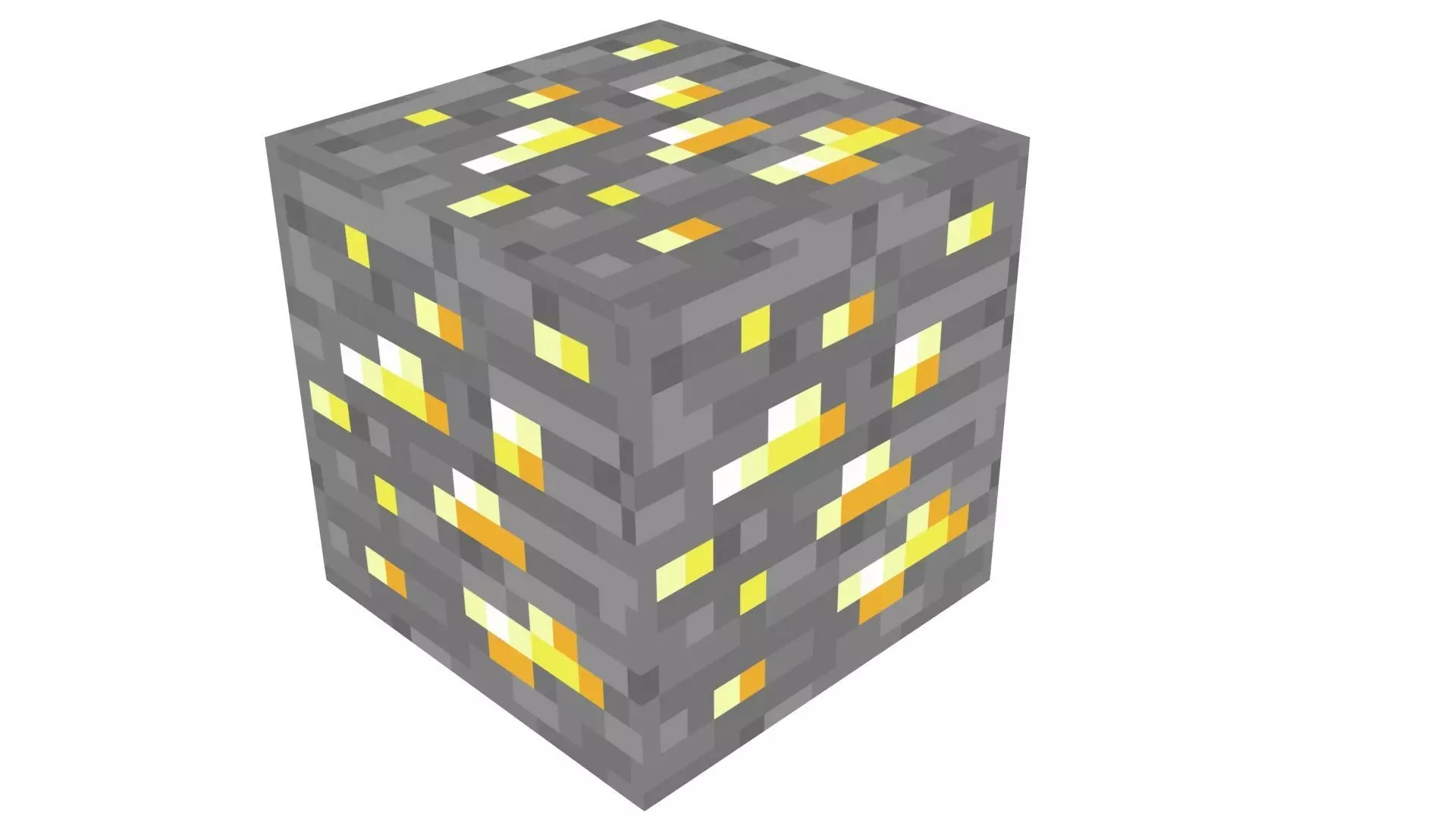 Minecraft Gold 3D model_0