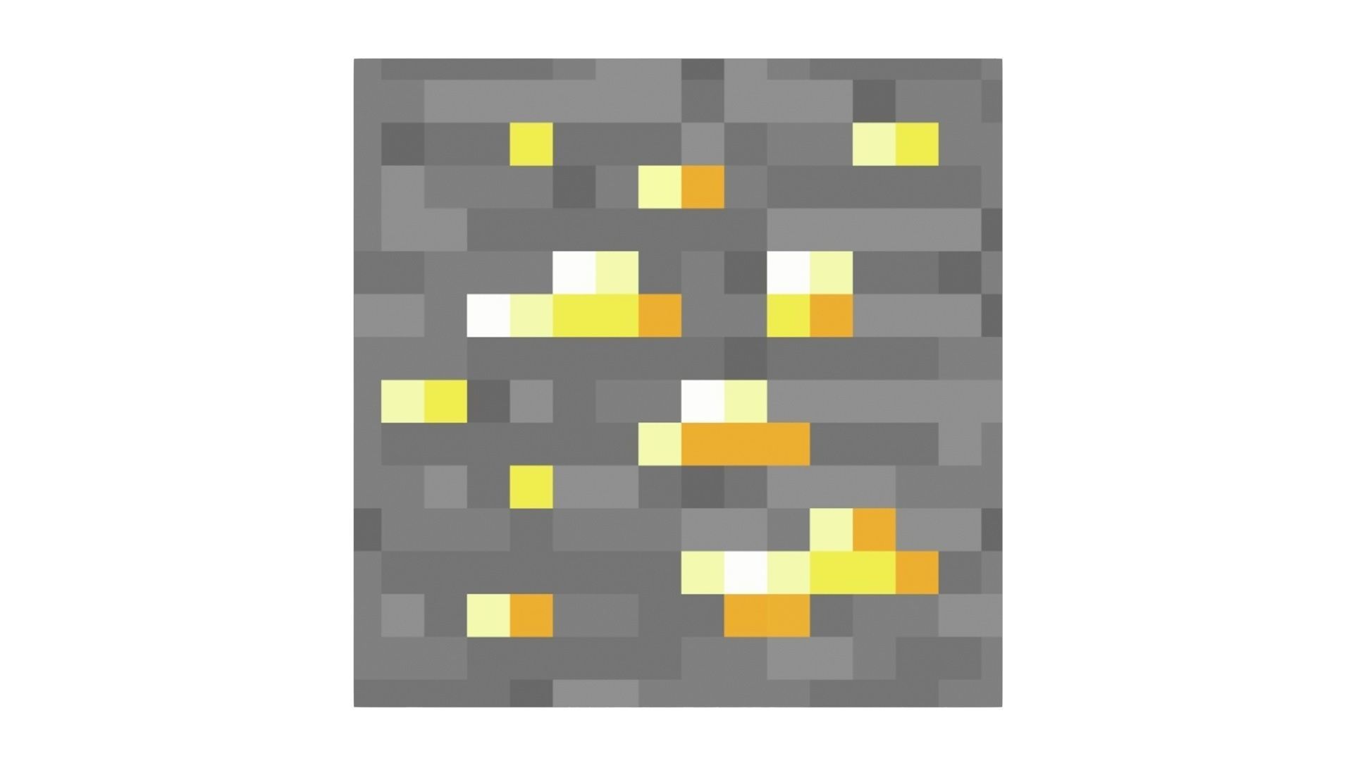 Minecraft Gold 3D model_5