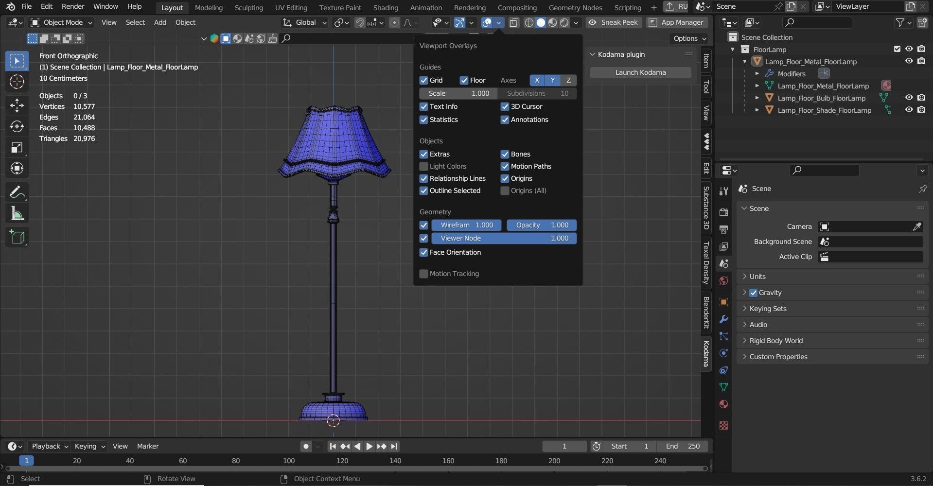 Lamp Floor 3D model_1
