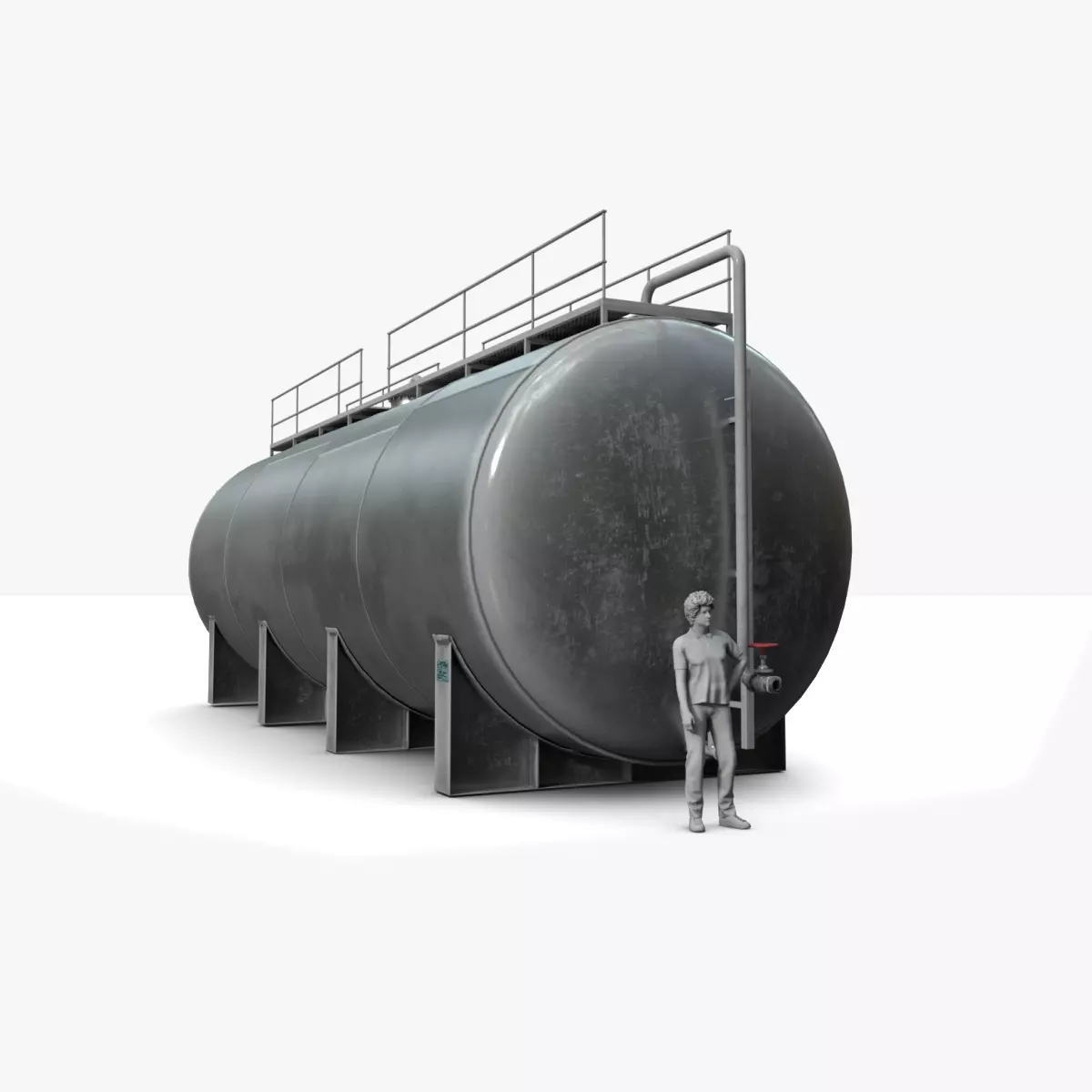 Water Tank 01 Low-poly 3D model_0