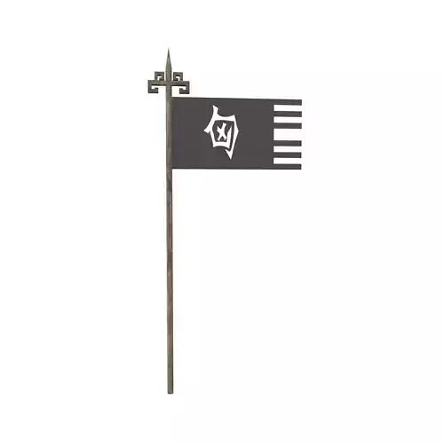 Xiongnu Flag 001 Low-poly 3D model