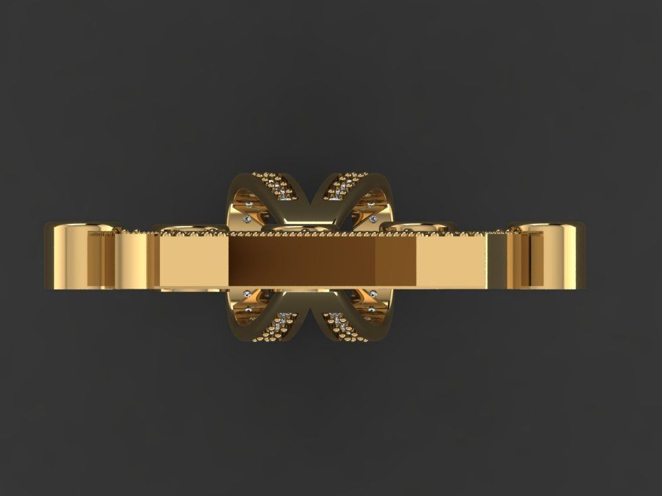 N letter pendant 3D print model_11