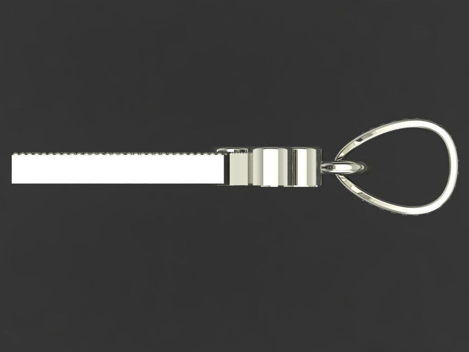 N letter pendant 3D print model_8