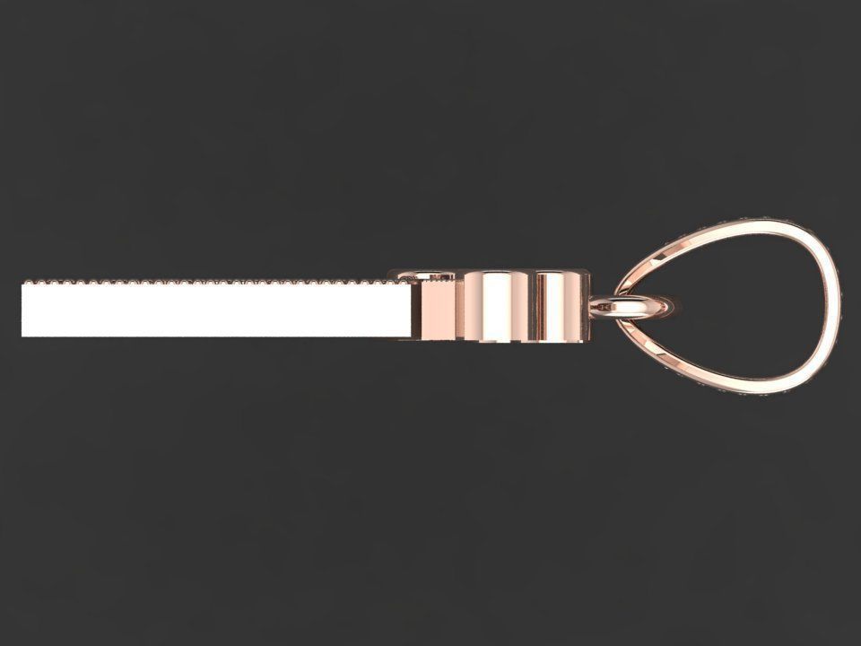 N letter pendant 3D print model_9